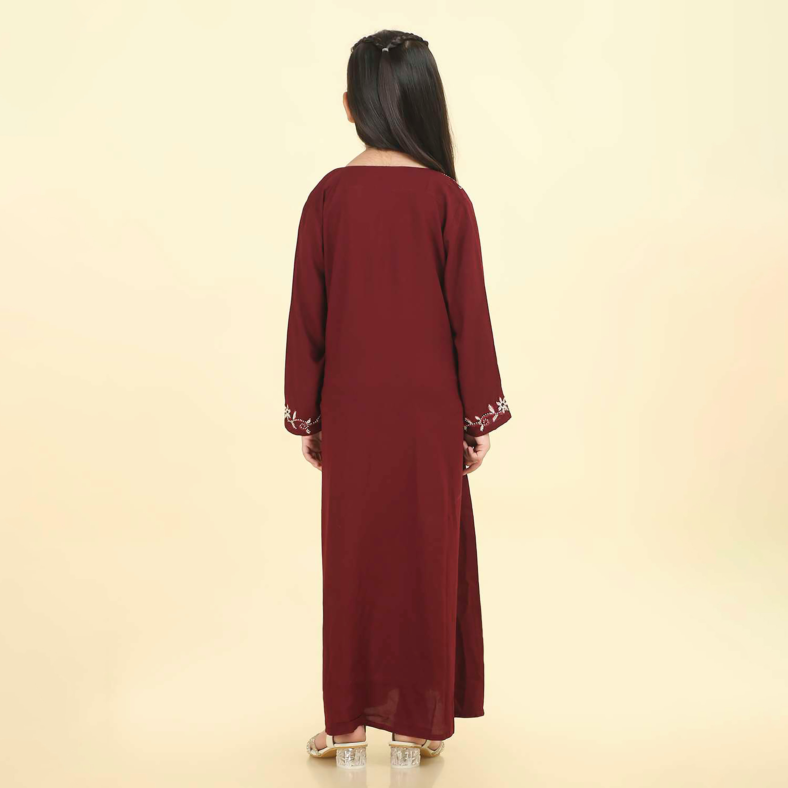 جلابية بناتي بصدرية مطرزة بنقشة الزهور من هنا اند سارة-girls-arabicclothing-jalabiyas-image-10