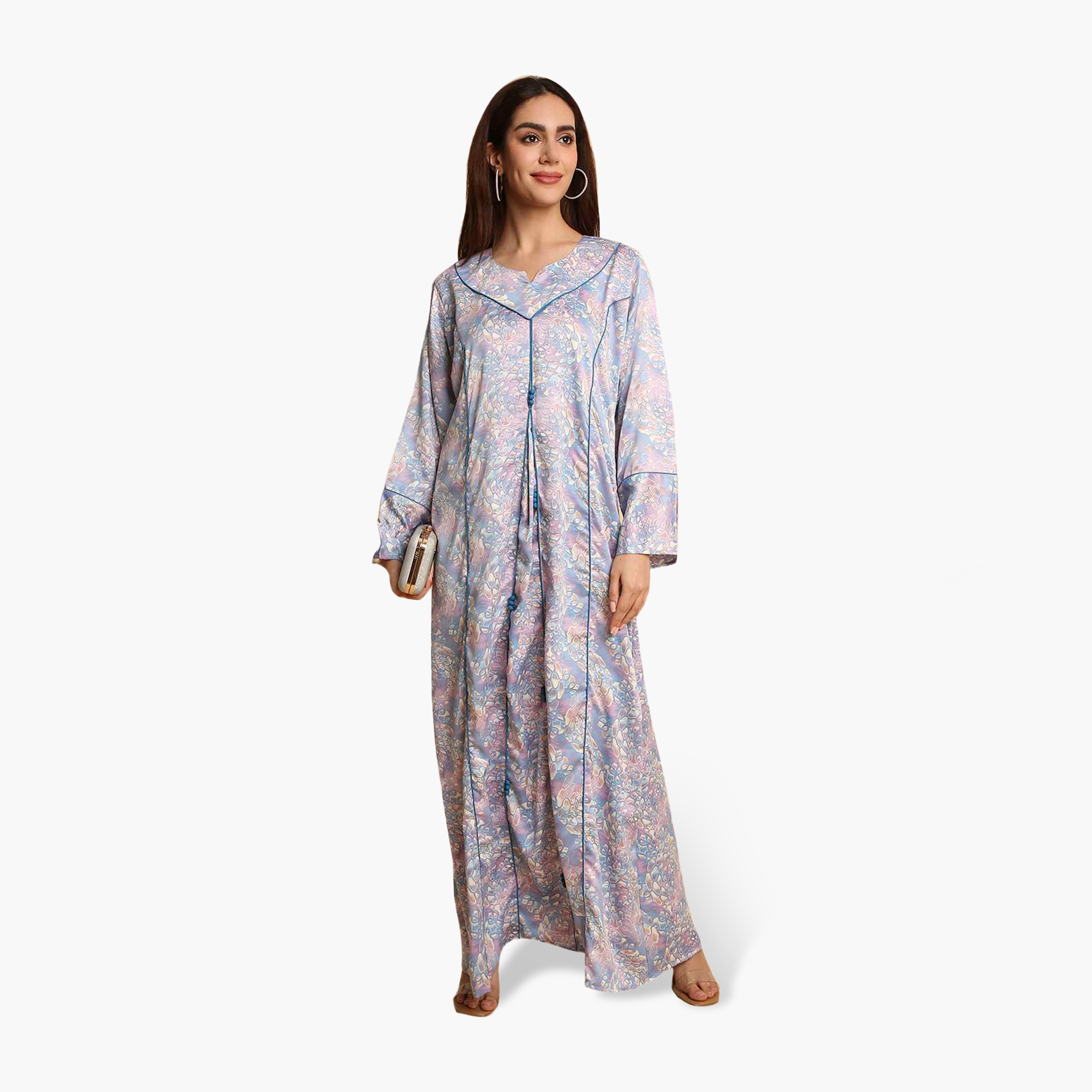 HanaandSara Abstract Print Wide Cuff Sleeves Women's Jalabiya-women-arabicclothing-jalabiyas-image-11