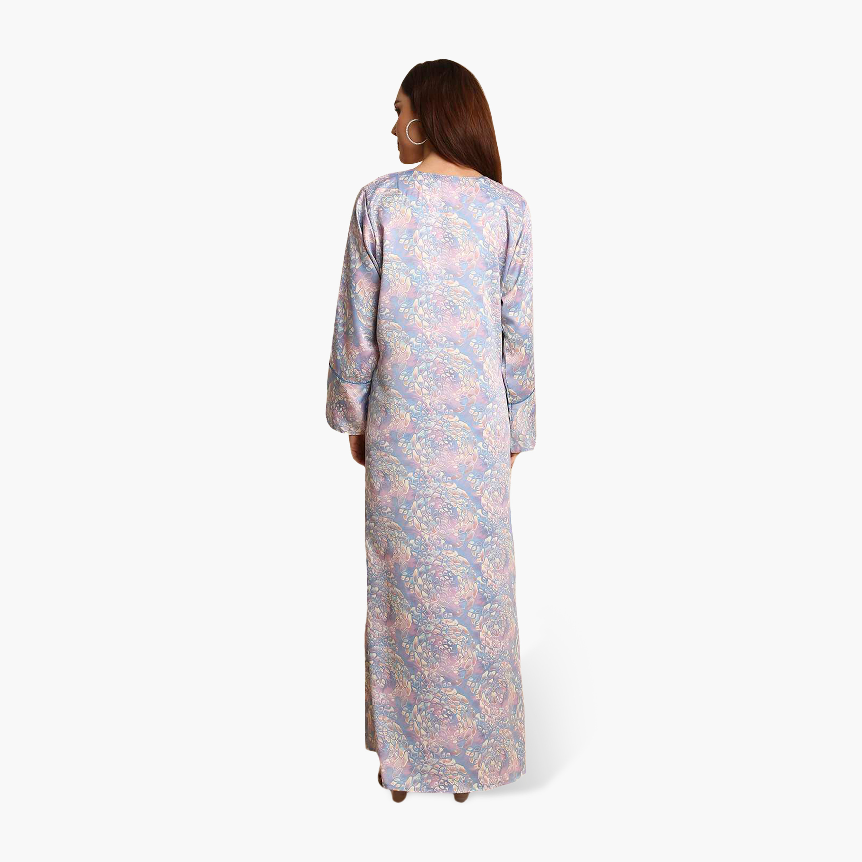 HanaandSara Abstract Print Wide Cuff Sleeves Women's Jalabiya-women-arabicclothing-jalabiyas-image-15