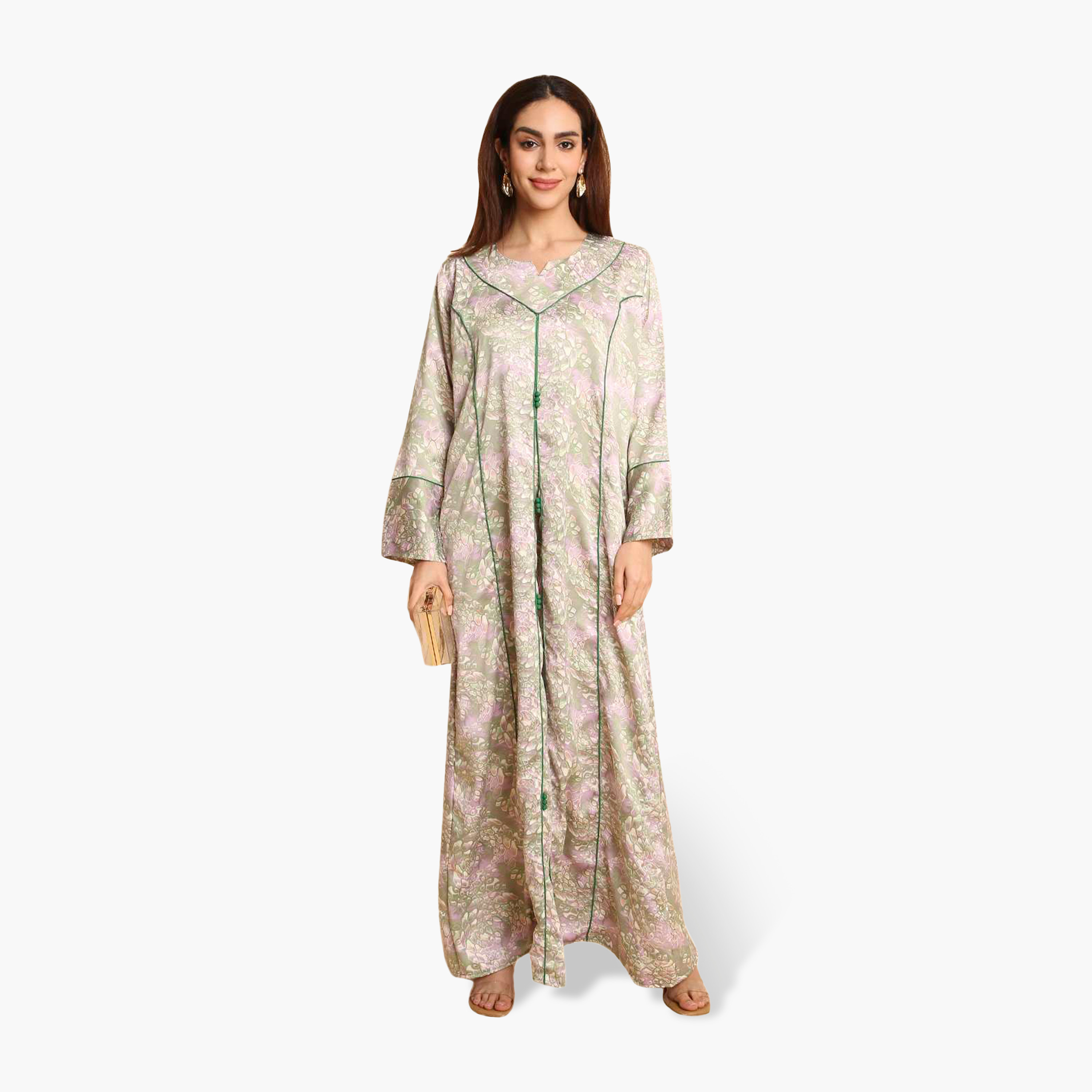 HanaandSara Abstract Print Wide Cuff Sleeves Women's Jalabiya-women-arabicclothing-jalabiyas-image-6