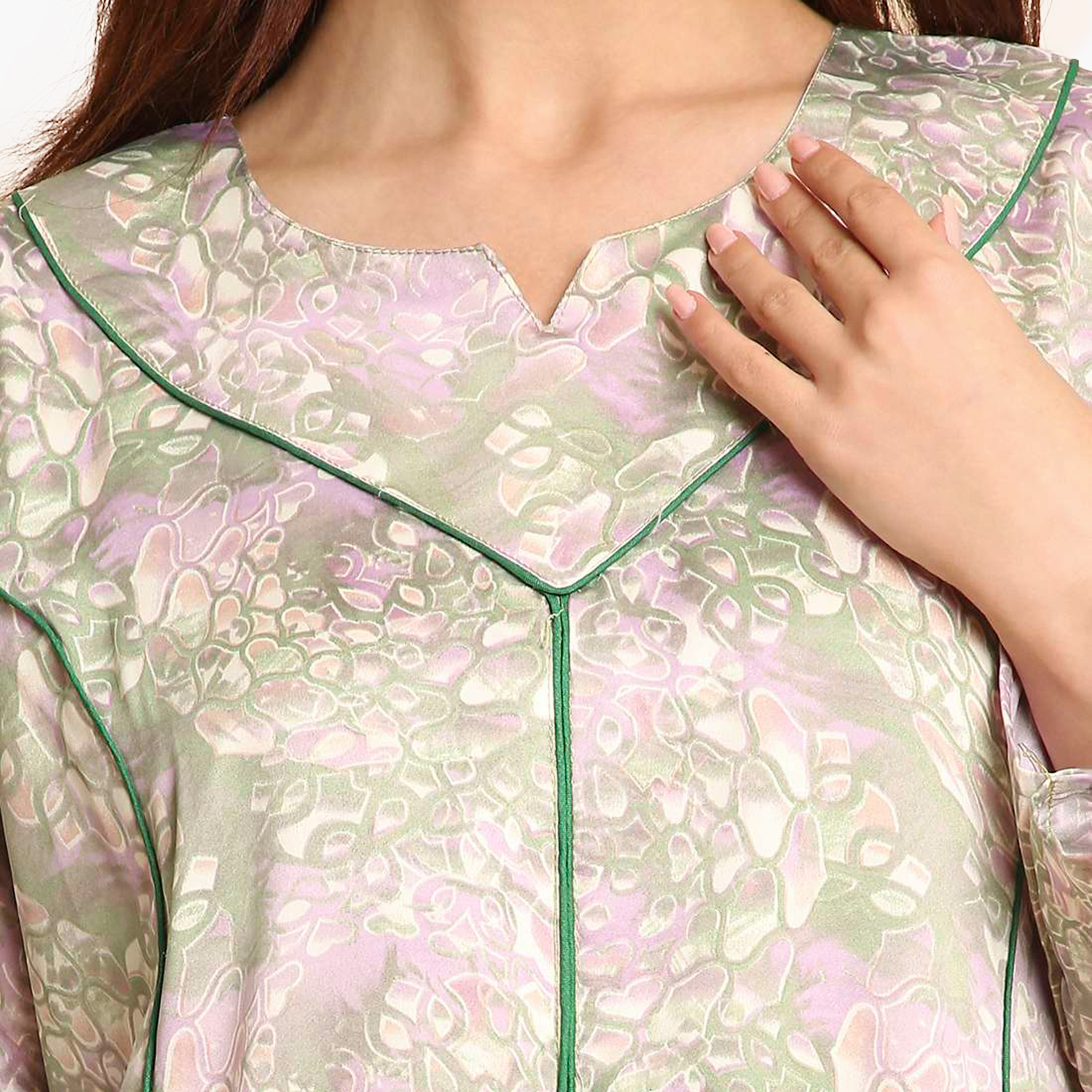 HanaandSara Abstract Print Wide Cuff Sleeves Women's Jalabiya-women-arabicclothing-jalabiyas-image-7
