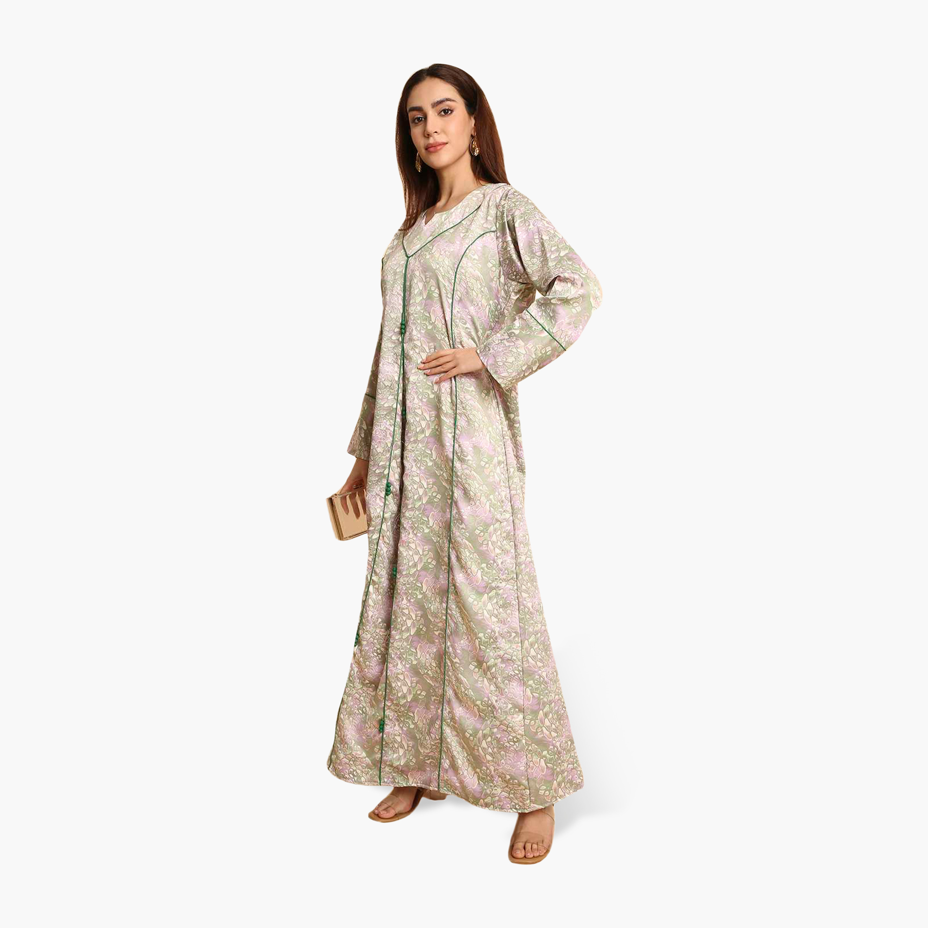 HanaandSara Abstract Print Wide Cuff Sleeves Women's Jalabiya-women-arabicclothing-jalabiyas-image-8