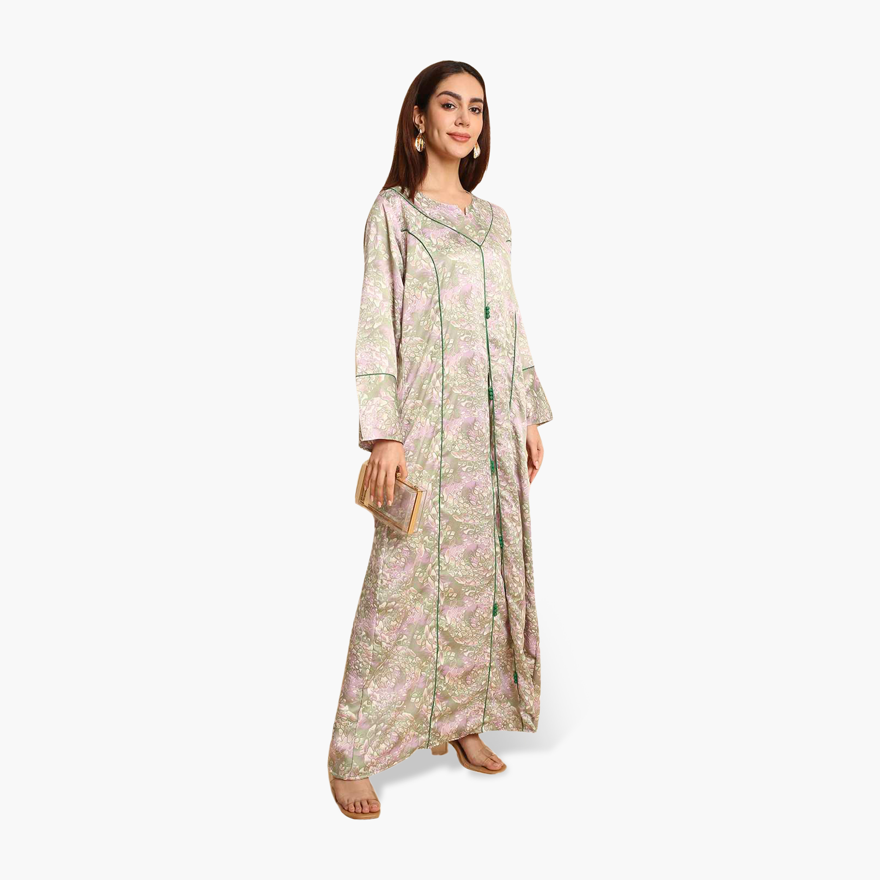 HanaandSara Abstract Print Wide Cuff Sleeves Women's Jalabiya-women-arabicclothing-jalabiyas-image-9