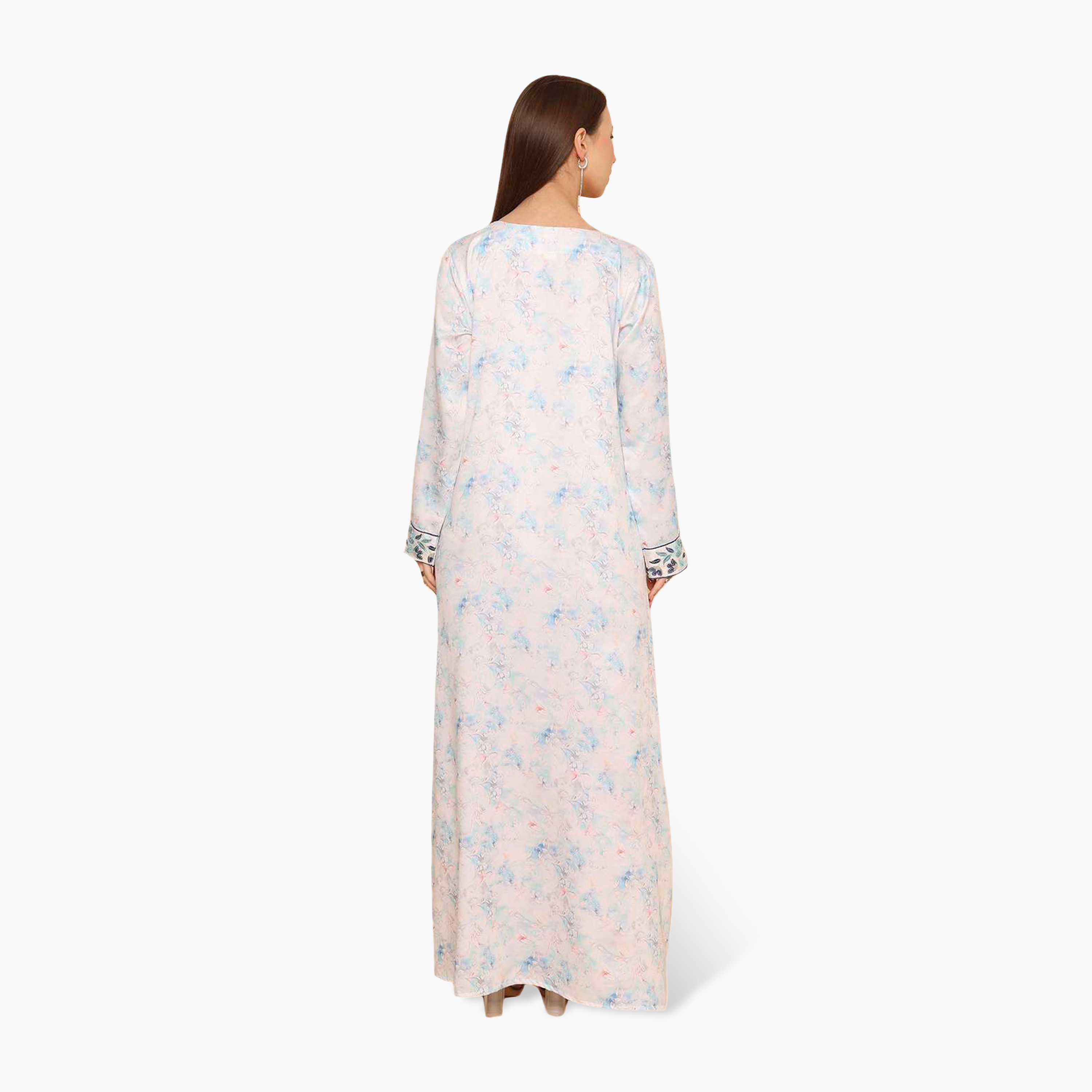 جلابية نسائية مطرزة بنقشة زهور من هنا اند سارة-women-arabicclothing-jalabiyas-image-15