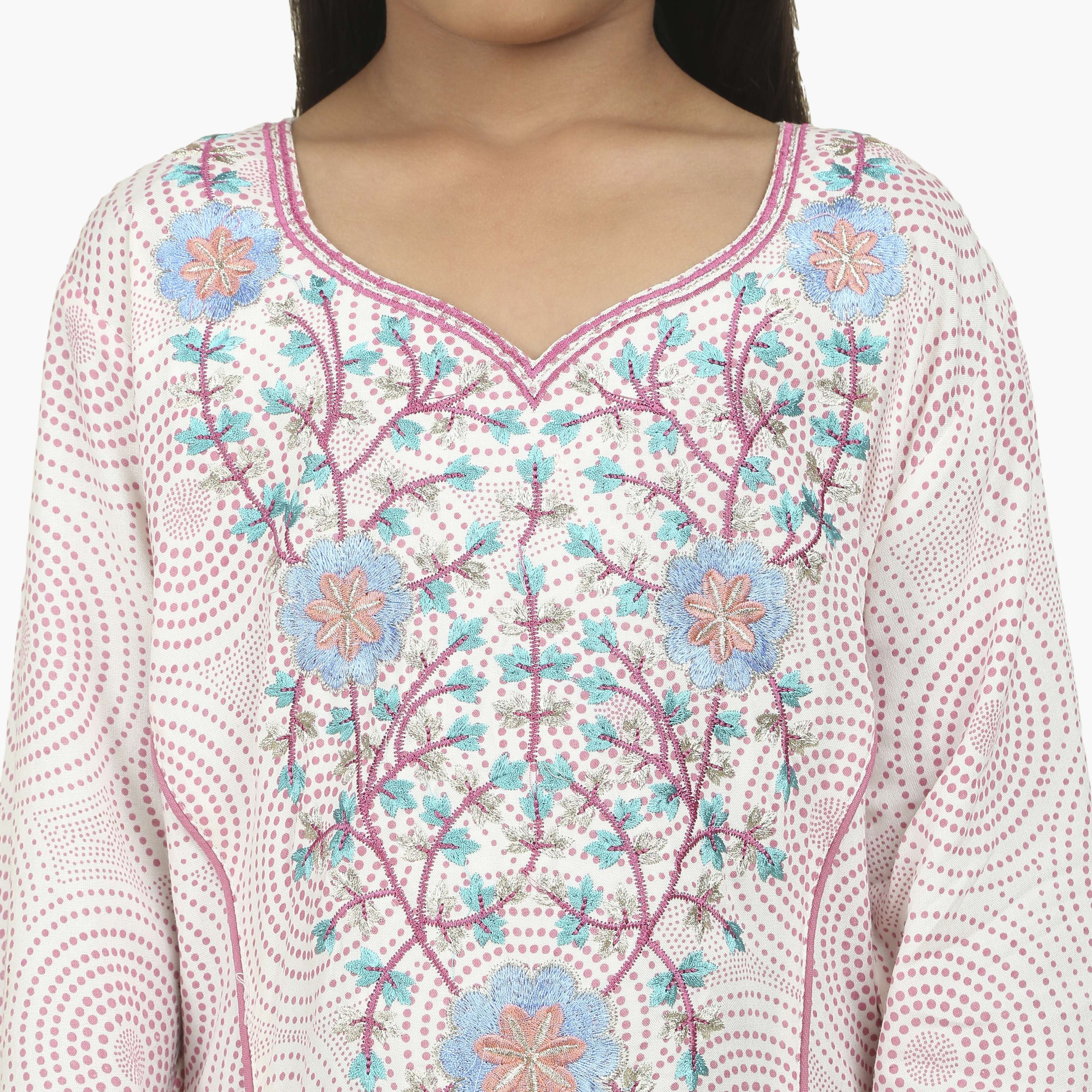 جلابية بناتي بصدرية مطرزة وطبعة هندسية من هنا أند سارة-girls-arabicclothing-jalabiyas-image-12
