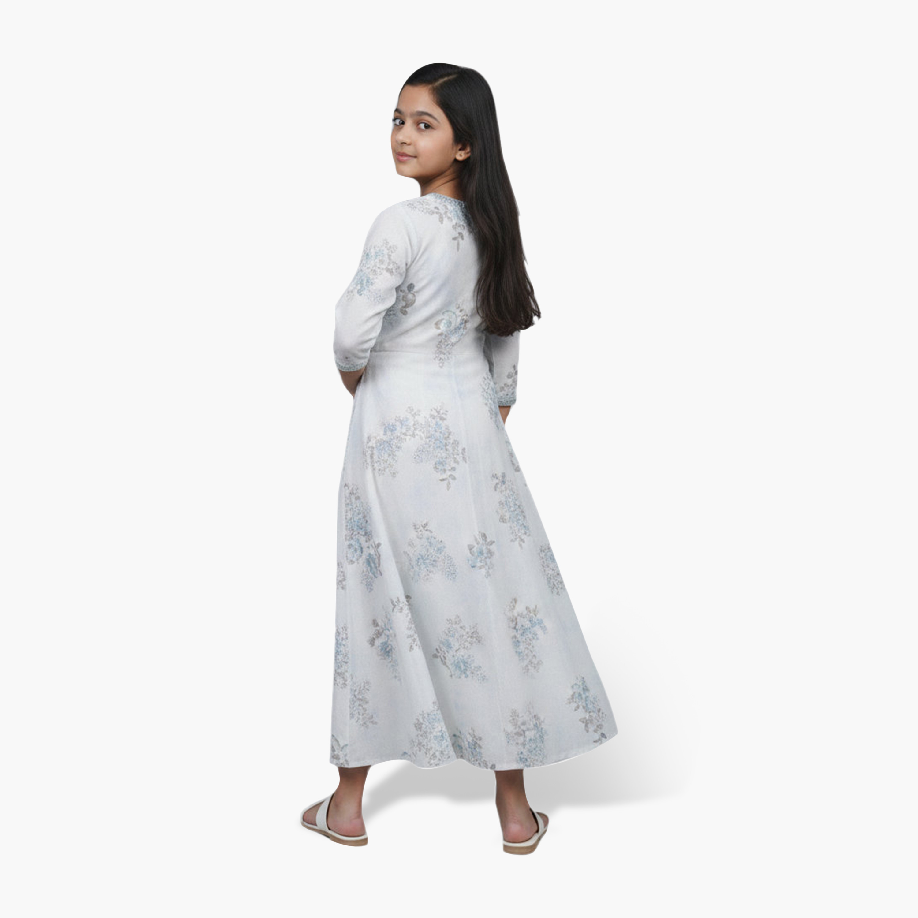 جلابية بناتي بطبعة زهور من هنا أند سارة-girls-arabicclothing-jalabiyas-image-8