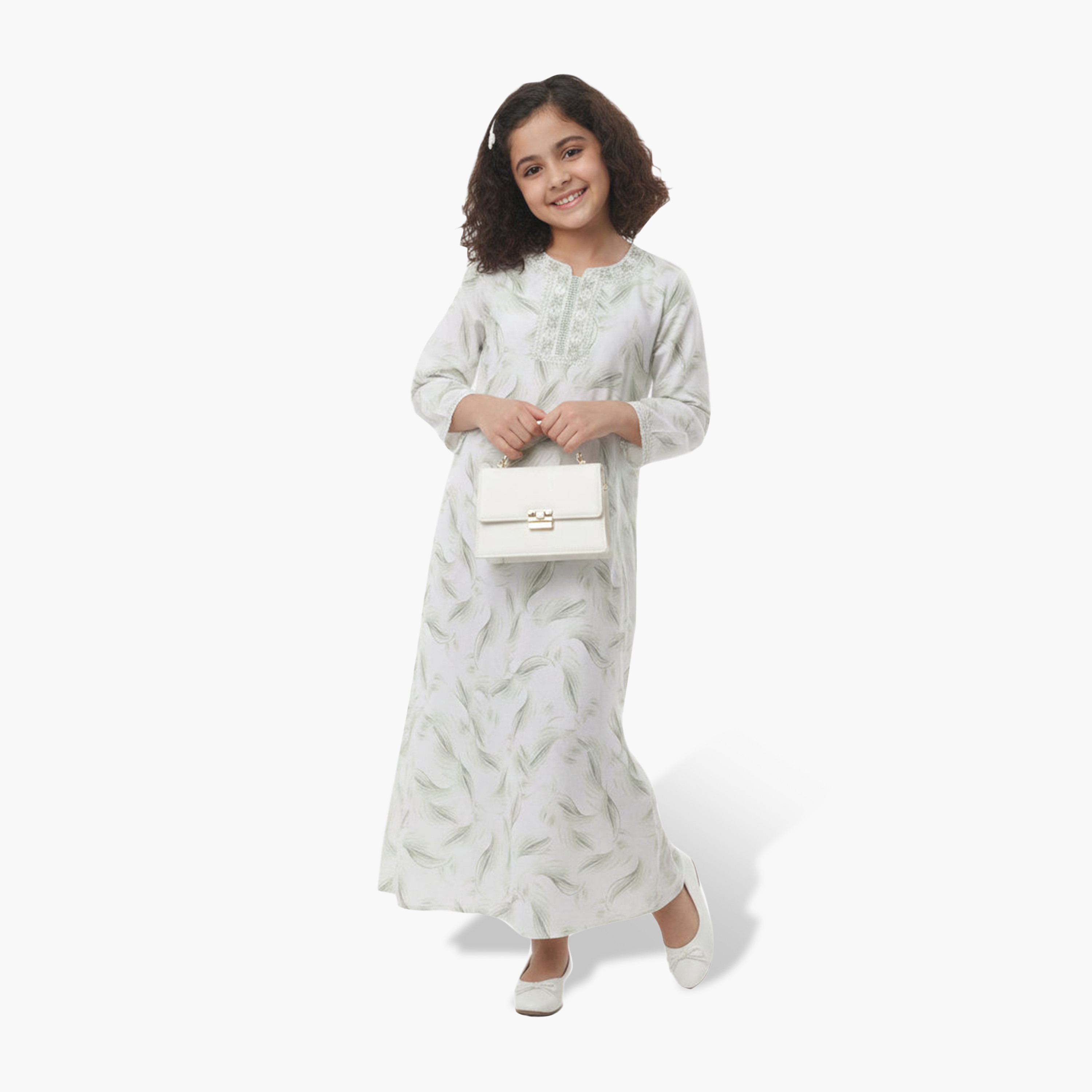 جلابية بناتي بطبعة ريش تجريدية من هنا أند سارة-girls-arabicclothing-jalabiyas-image-3