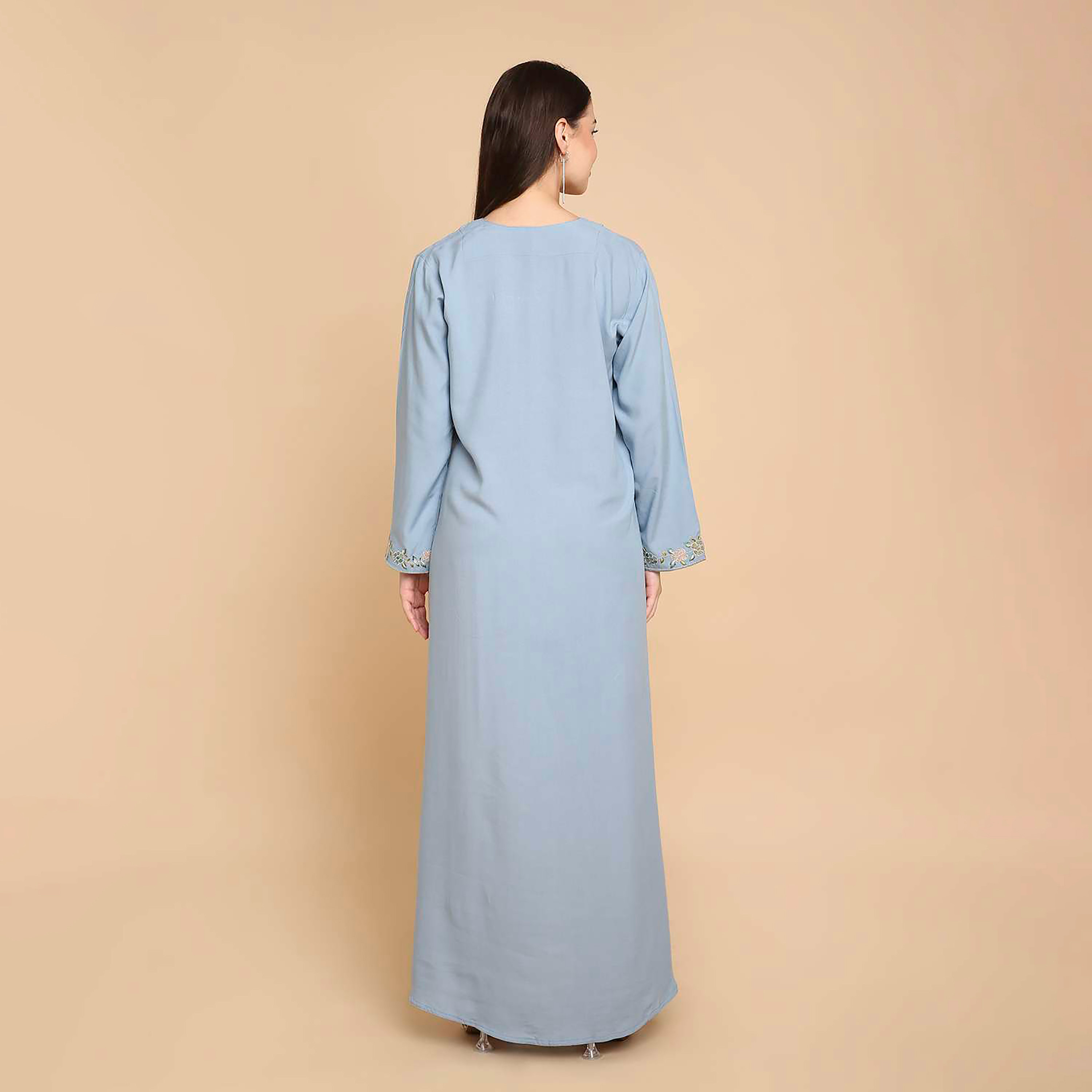 جلابية نسائية بصدرية مطرزة من هنا اند سارة-women-arabicclothing-jalabiyas-image-10