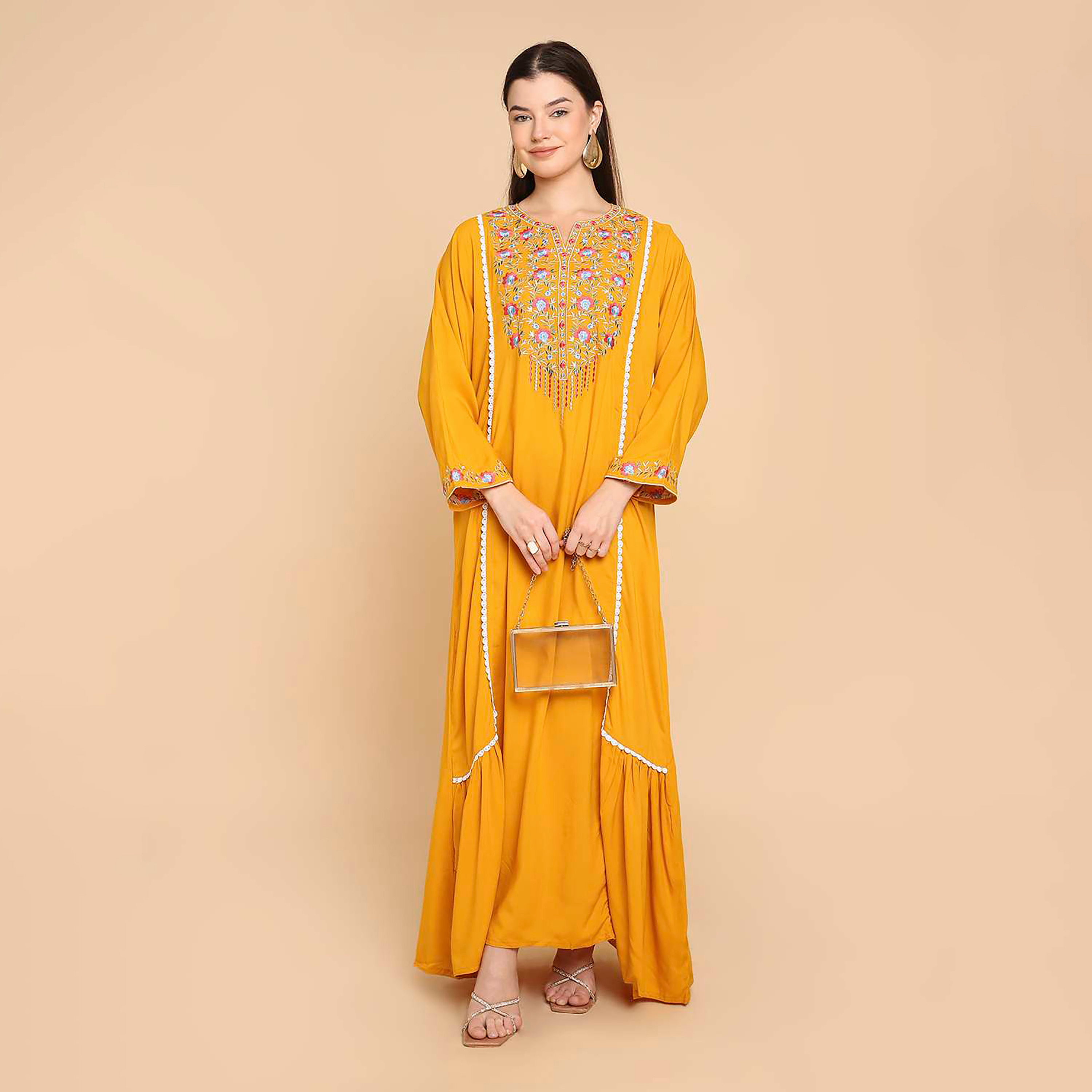 جلابية نسائية مطرزة بالزهور من هانا اند سارة-women-arabicclothing-jalabiyas-image-11