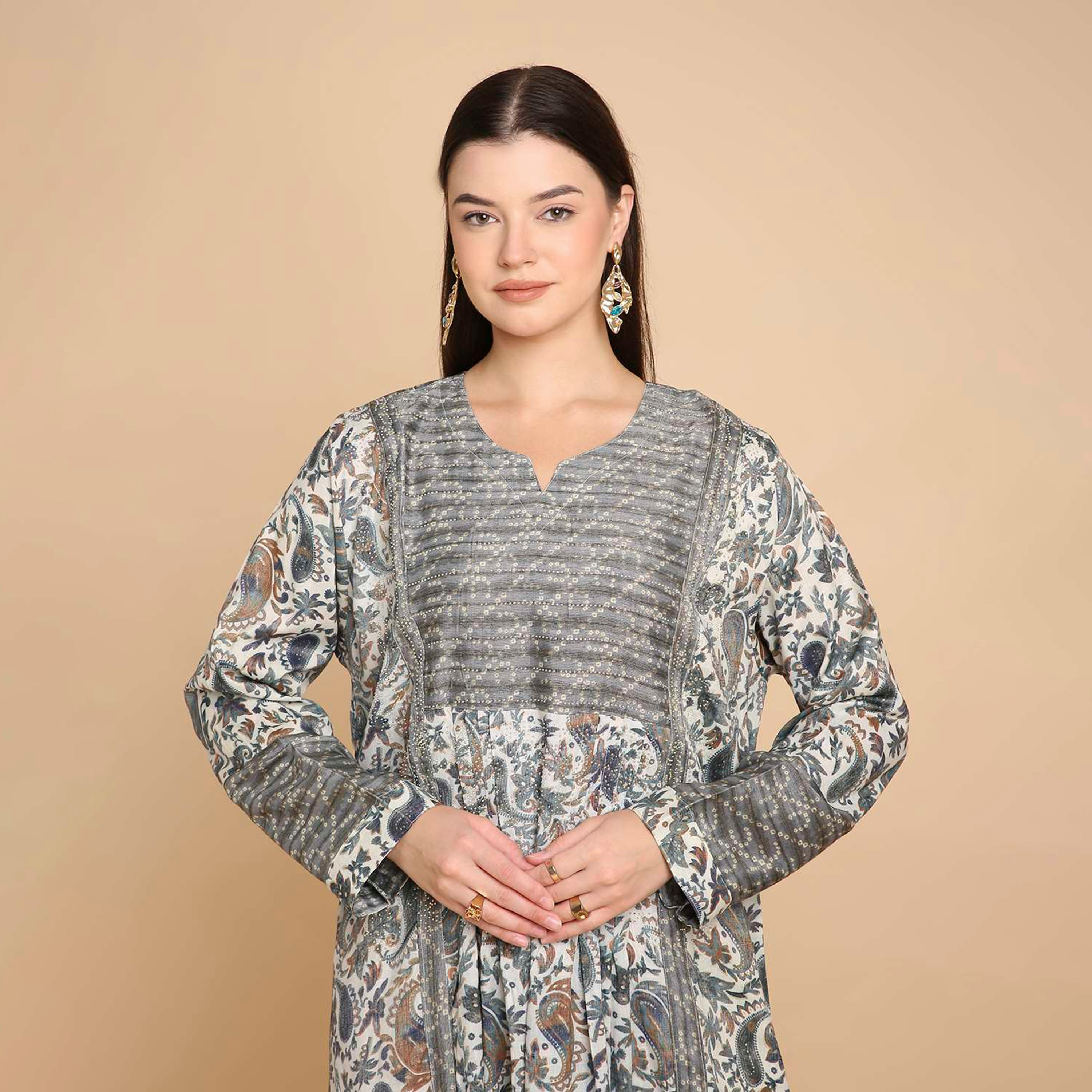 HanaandSara Paisley Print Women's Jalabiya-women-arabicclothing-jalabiyas-image-7