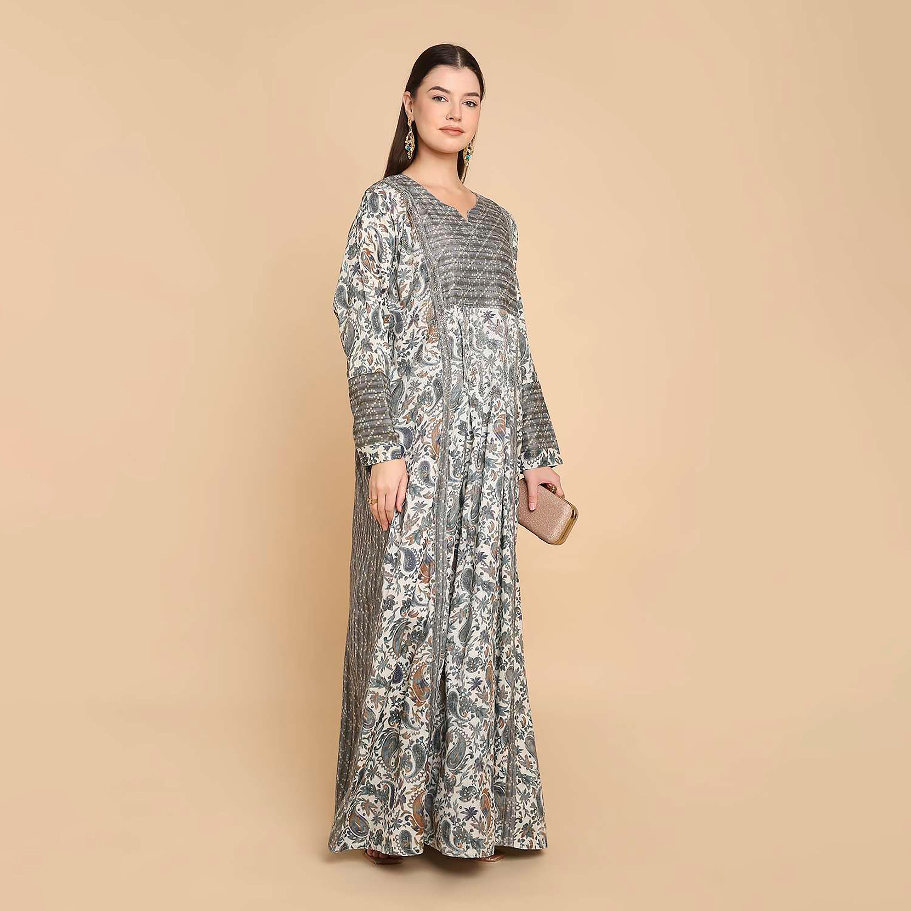 HanaandSara Paisley Print Women's Jalabiya-women-arabicclothing-jalabiyas-image-9