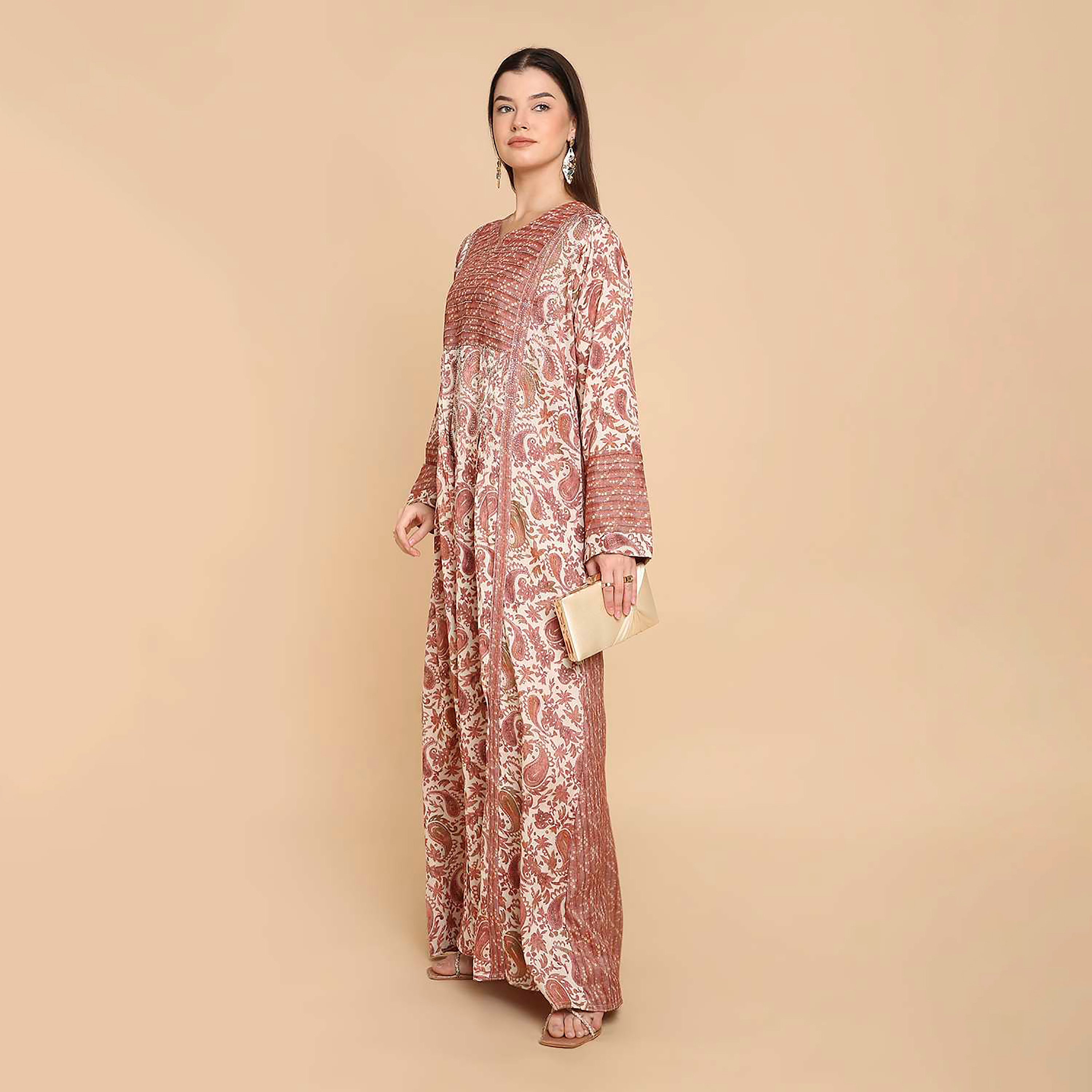 جلابية نسائية بنقشة بيزلي من هناأندسارة-women-arabicclothing-jalabiyas-image-3