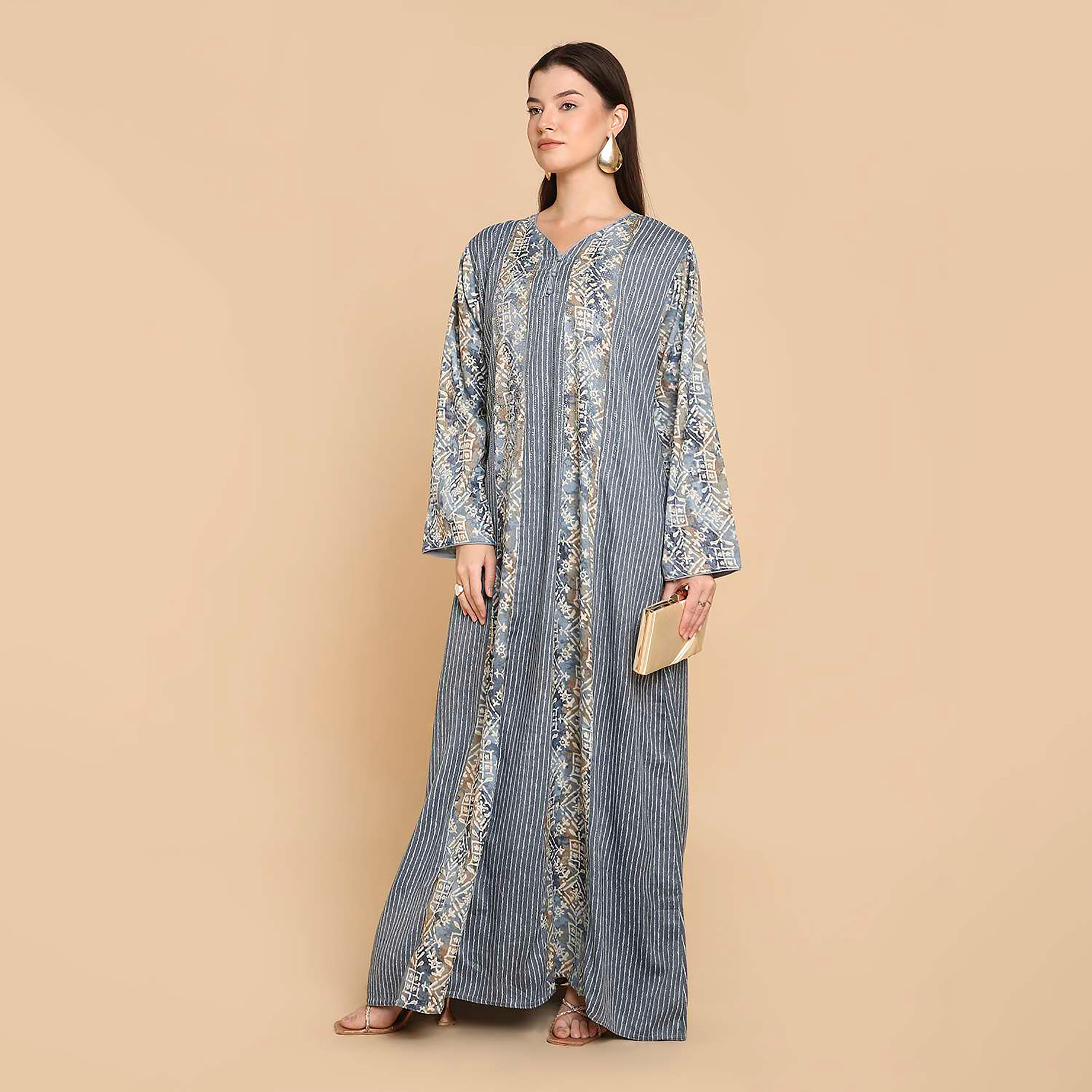 HanaandSara Printed Women's Jalabiya-women-arabicclothing-jalabiyas-image-9