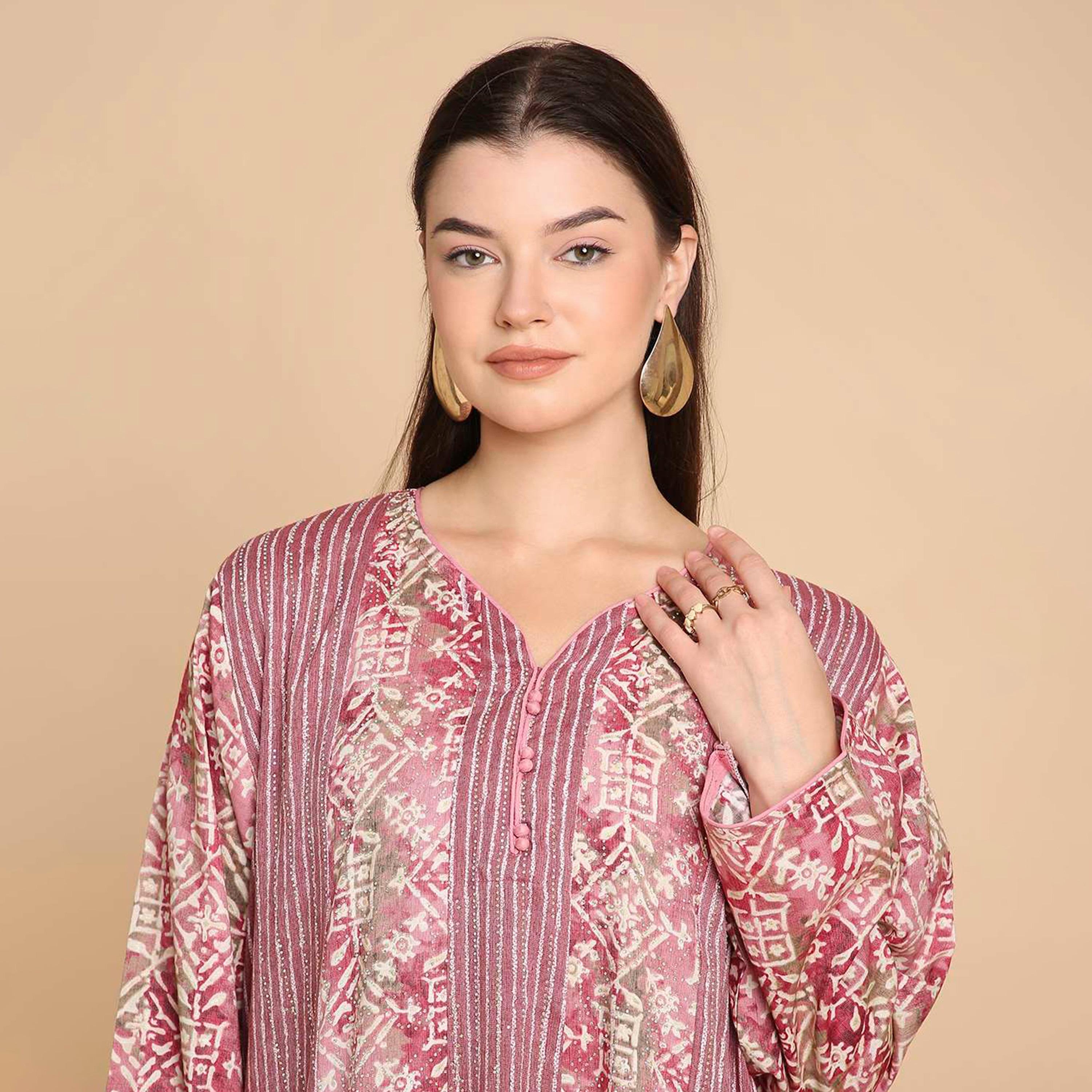 HanaandSara Printed Women's Jalabiya-women-arabicclothing-jalabiyas-image-2