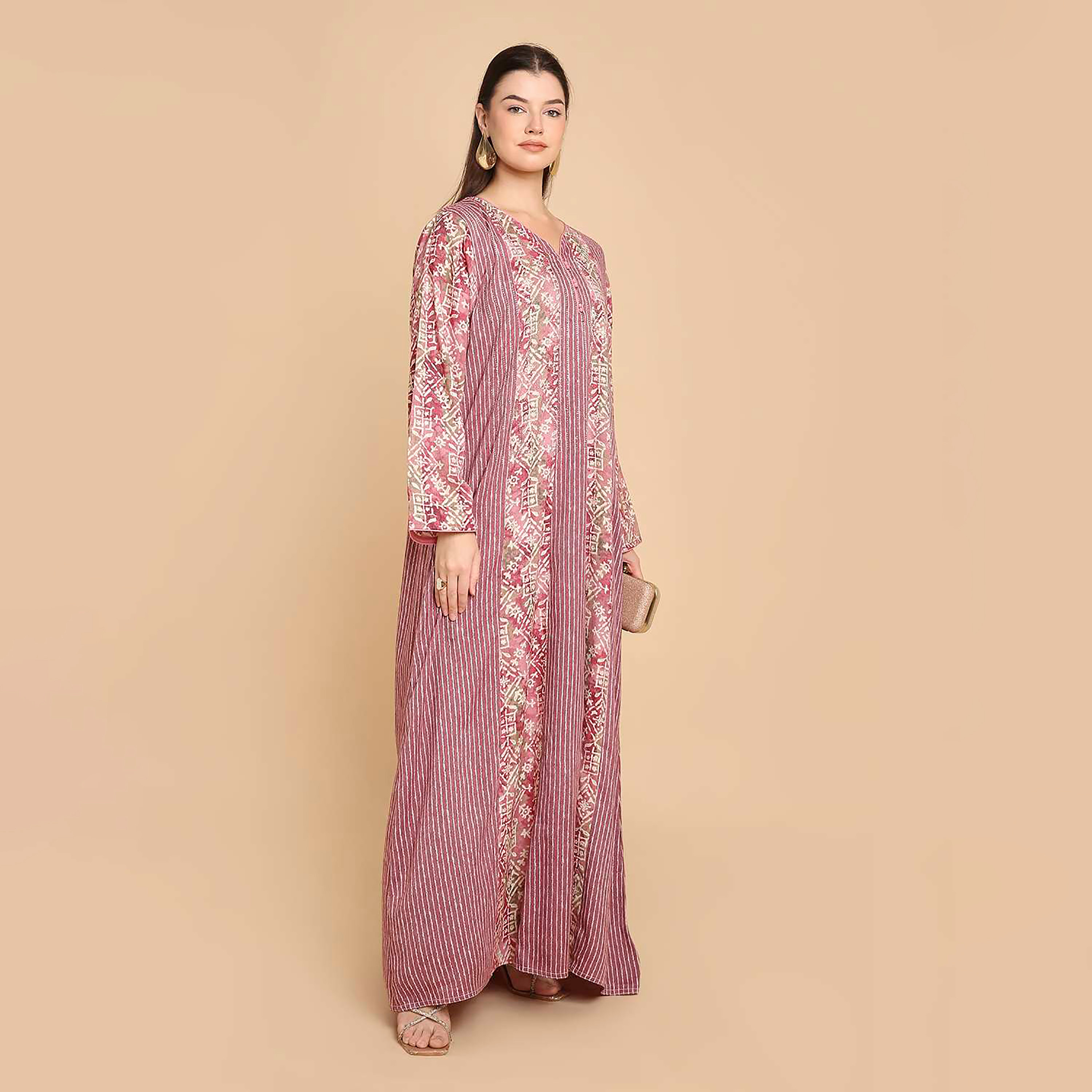 HanaandSara Printed Women's Jalabiya-women-arabicclothing-jalabiyas-image-4