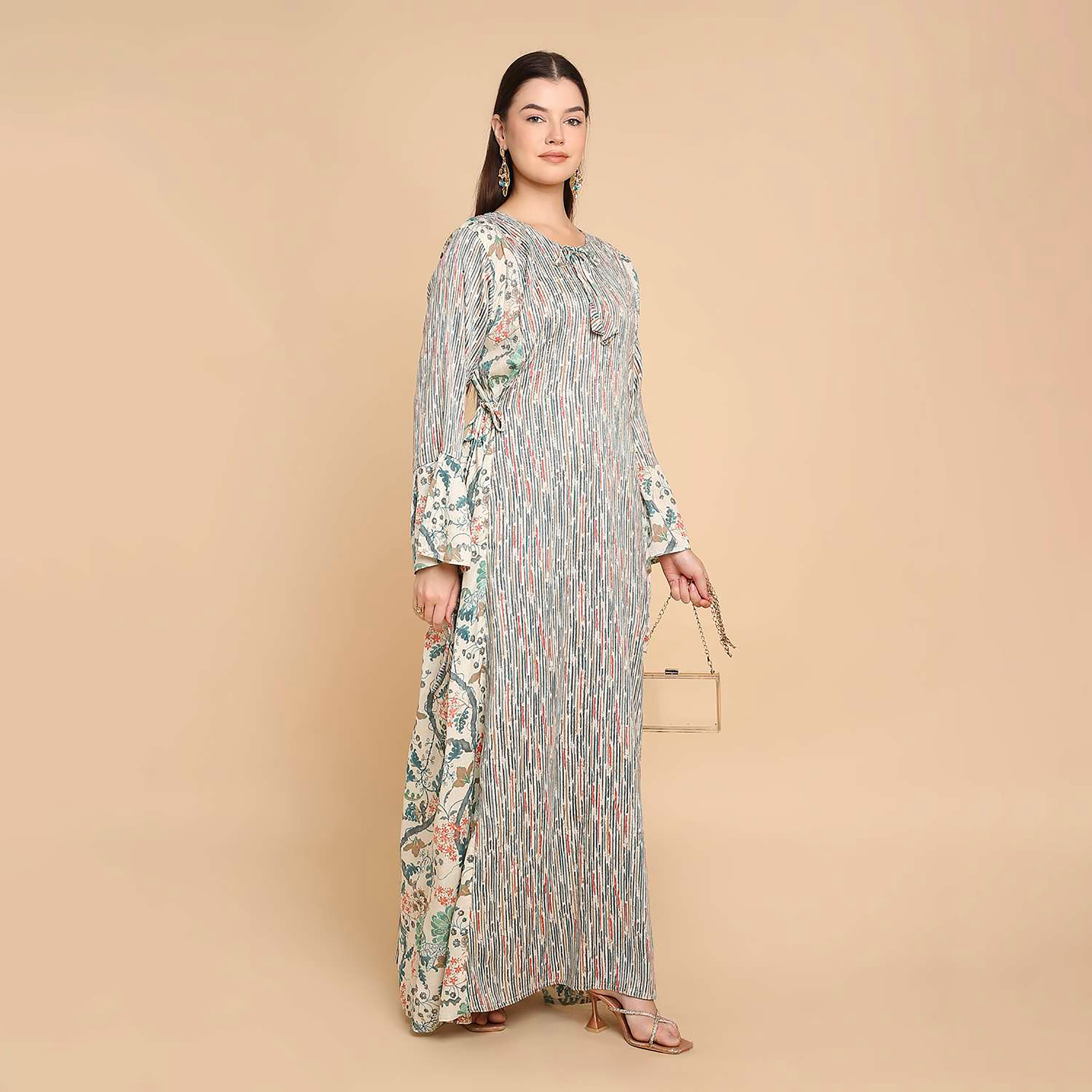 جلابية نسائية مطبوعة بأكمام جرس من هناأندسارة-women-arabicclothing-jalabiyas-image-4