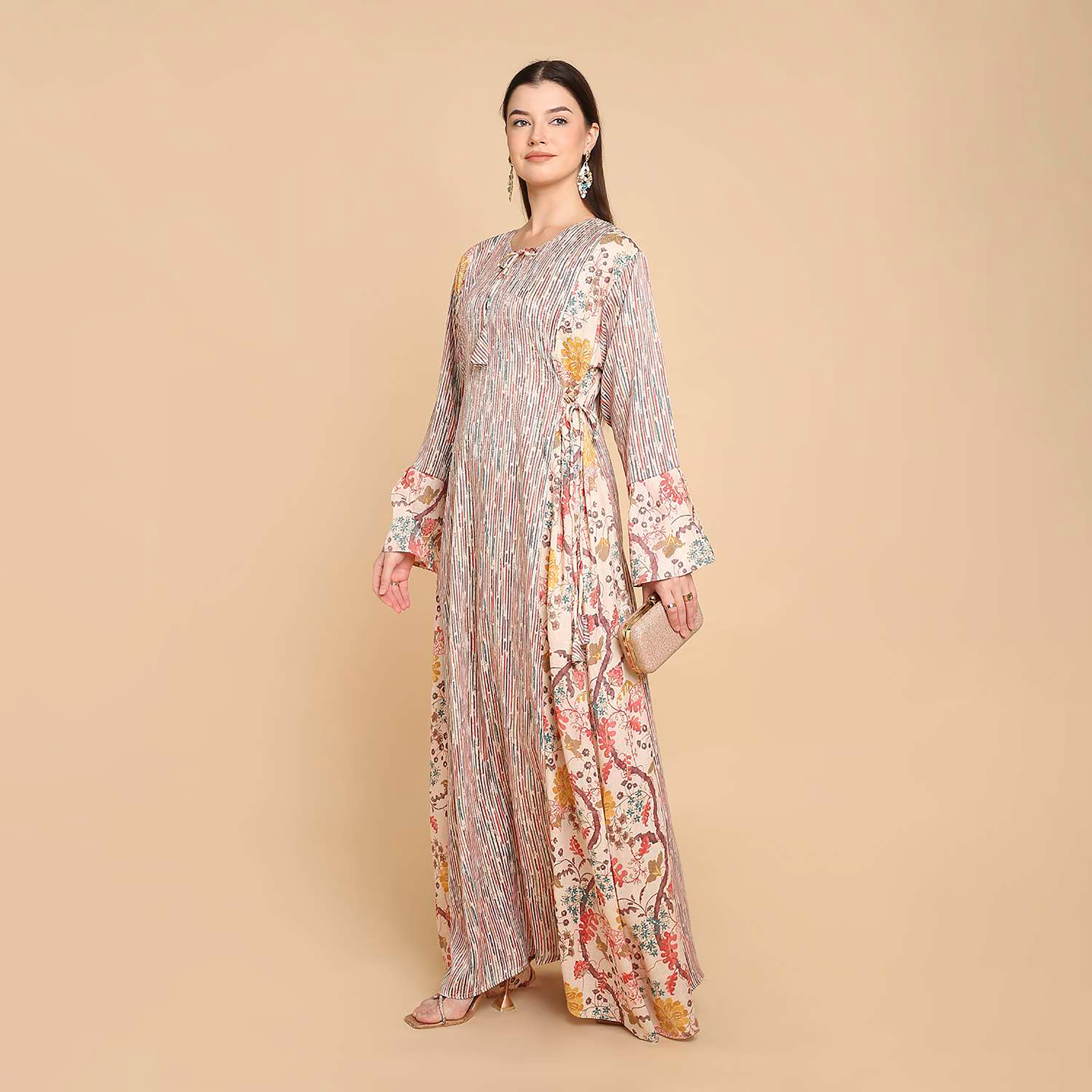 جلابية نسائية مطبوعة بأكمام جرس من هناأندسارة-women-arabicclothing-jalabiyas-image-8