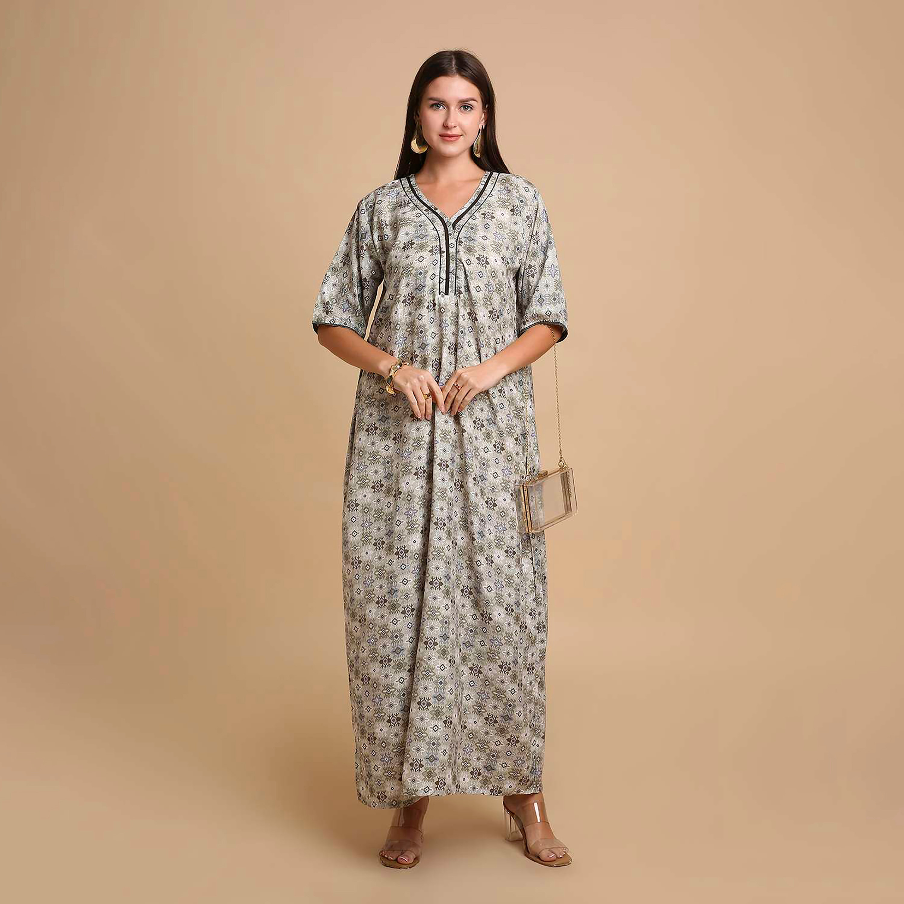 جلابية نسائية بطبعة أشكال هندسية من هانا اند سارة-women-arabicclothing-jalabiyas-image-6