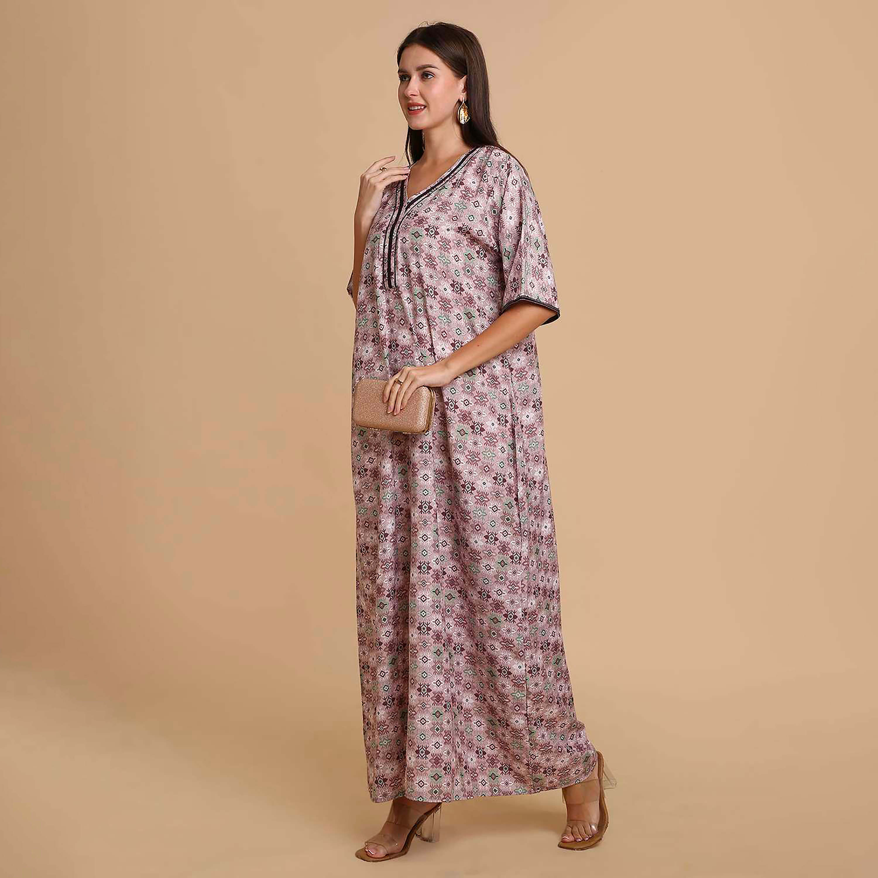 جلابية نسائية بطبعة أشكال هندسية من هانا اند سارة-women-arabicclothing-jalabiyas-image-13
