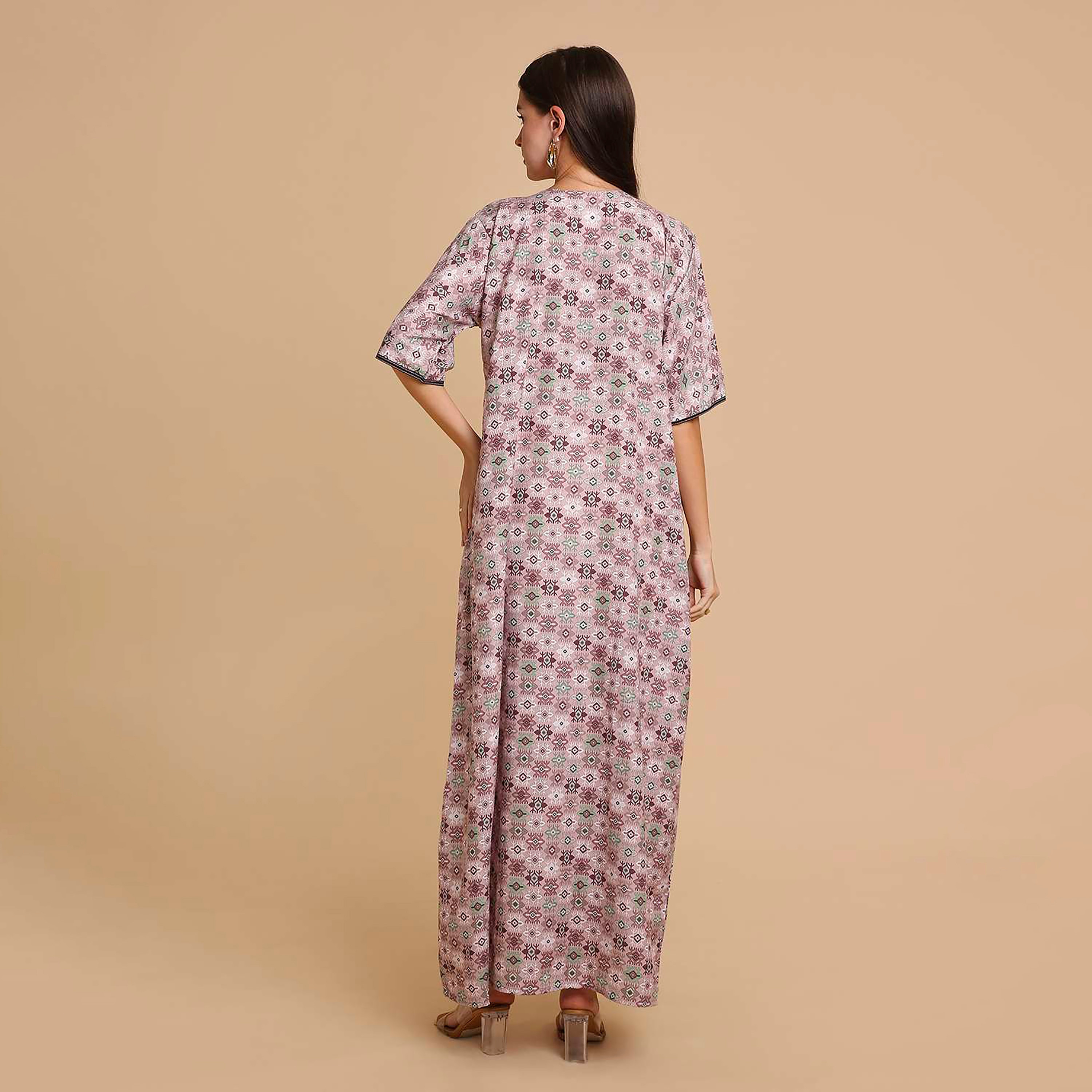 جلابية نسائية بطبعة أشكال هندسية من هانا اند سارة-women-arabicclothing-jalabiyas-image-15