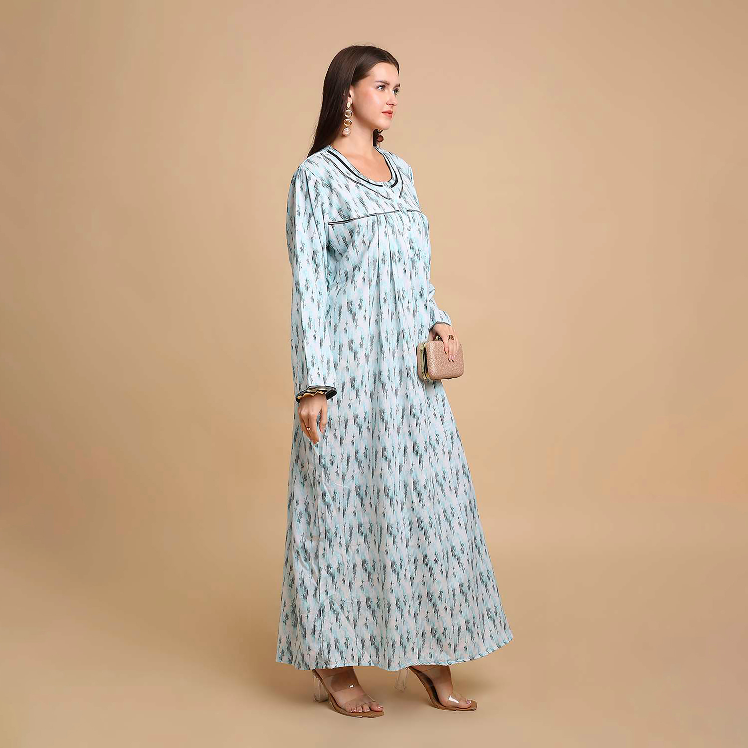 جلابية نسائية بطبعة تجريدية من هنا آند سارة-women-arabicclothing-jalabiyas-image-4