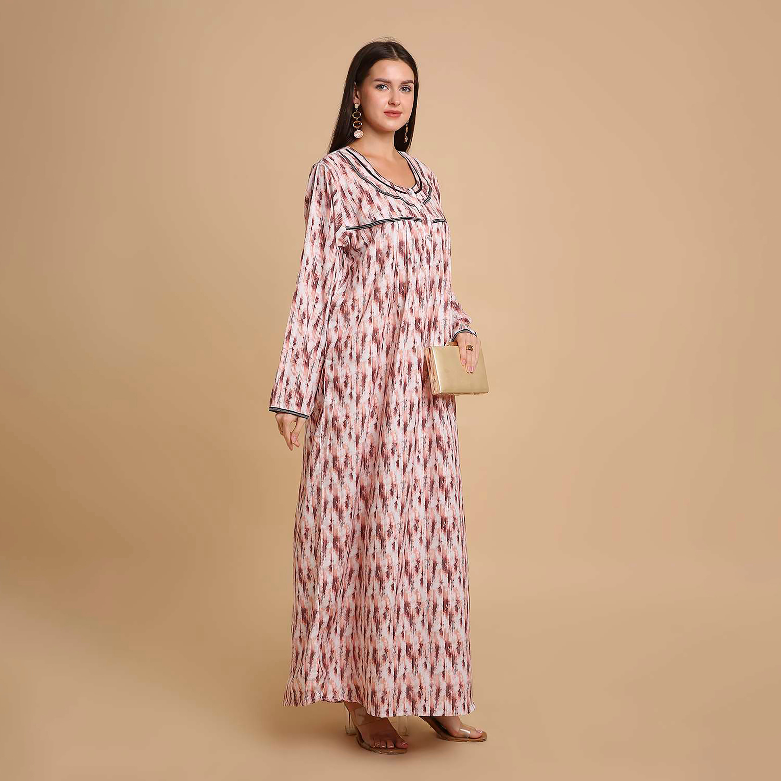 جلابية نسائية بطبعة تجريدية من هنا آند سارة-women-arabicclothing-jalabiyas-image-14