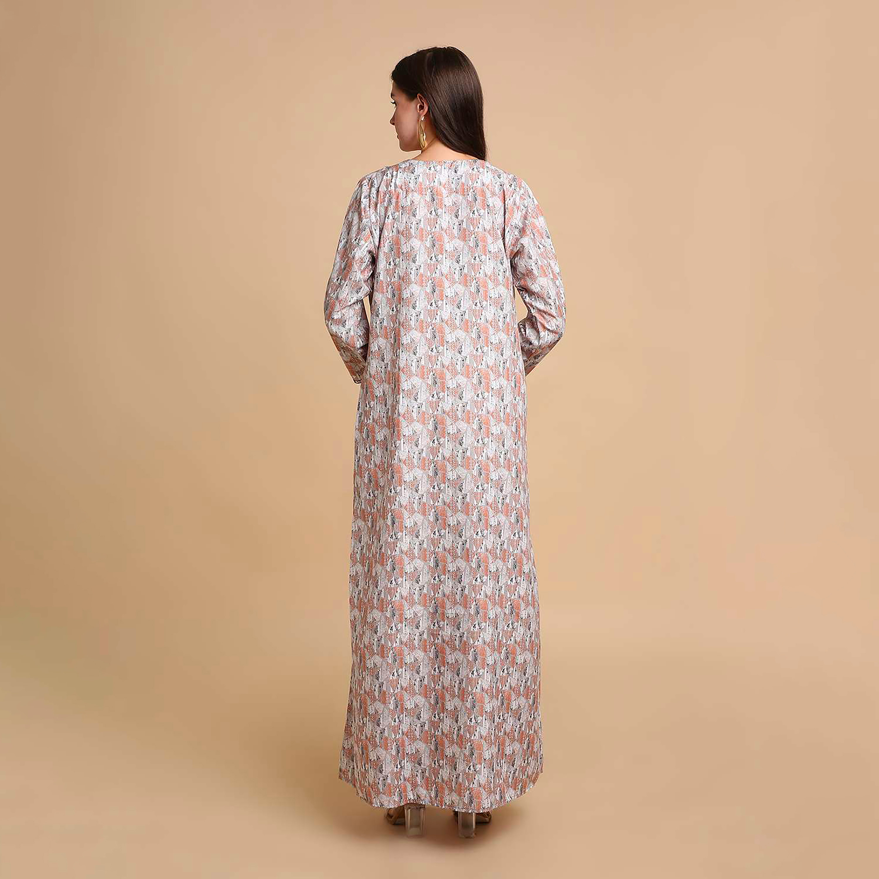 جلابية نسائية بطبعة أشكال هندسية من هانا اند سارة-women-arabicclothing-jalabiyas-image-15