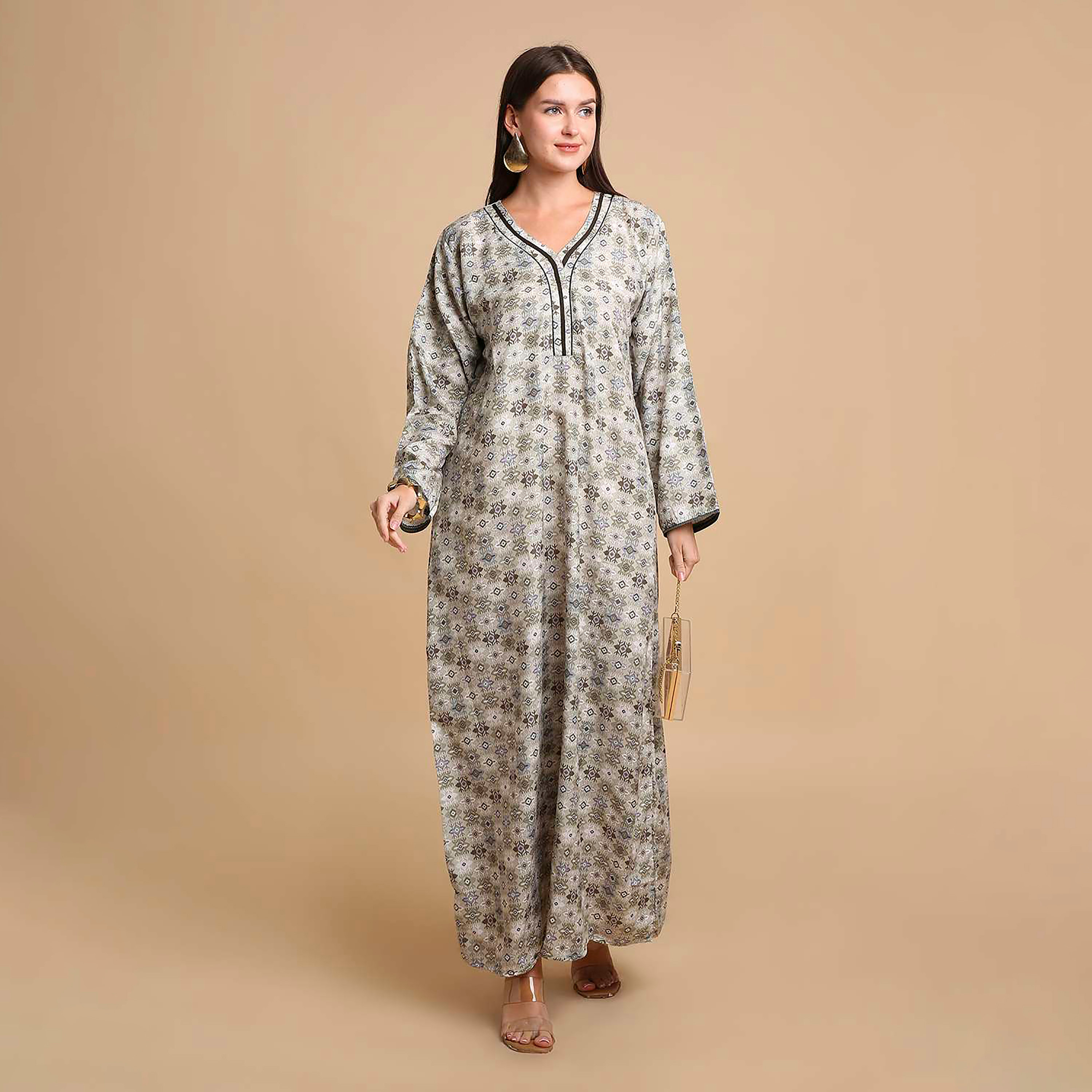 HanaandSara Geometric Print Women's Jalabiya-women-arabicclothing-jalabiyas-image-11