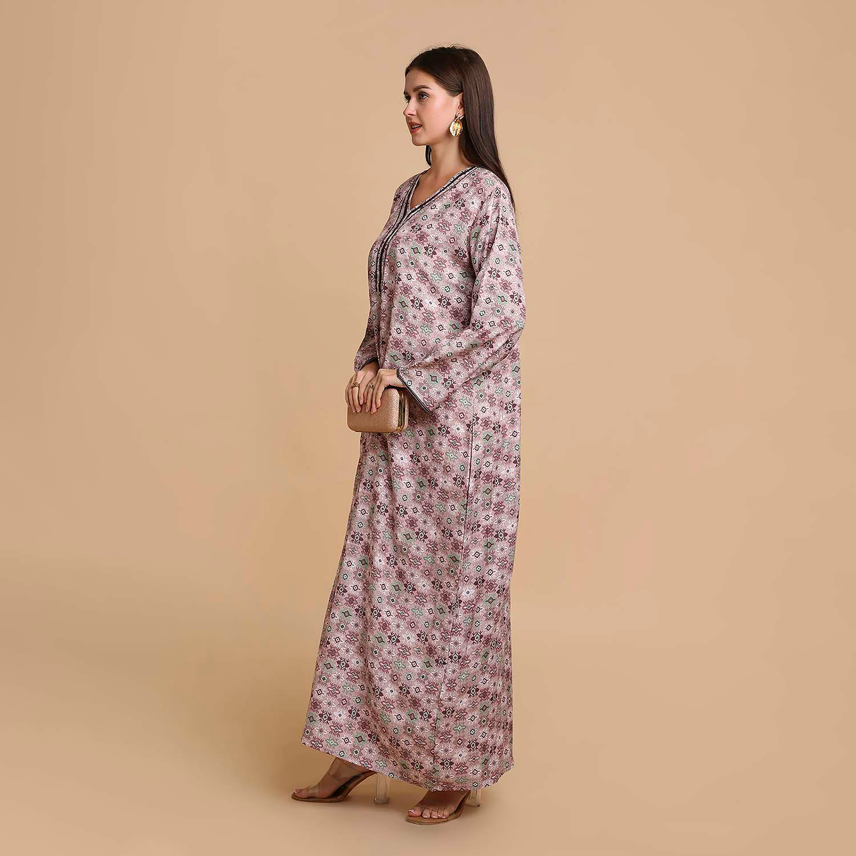 HanaandSara Geometric Print Women's Jalabiya-women-arabicclothing-jalabiyas-image-8