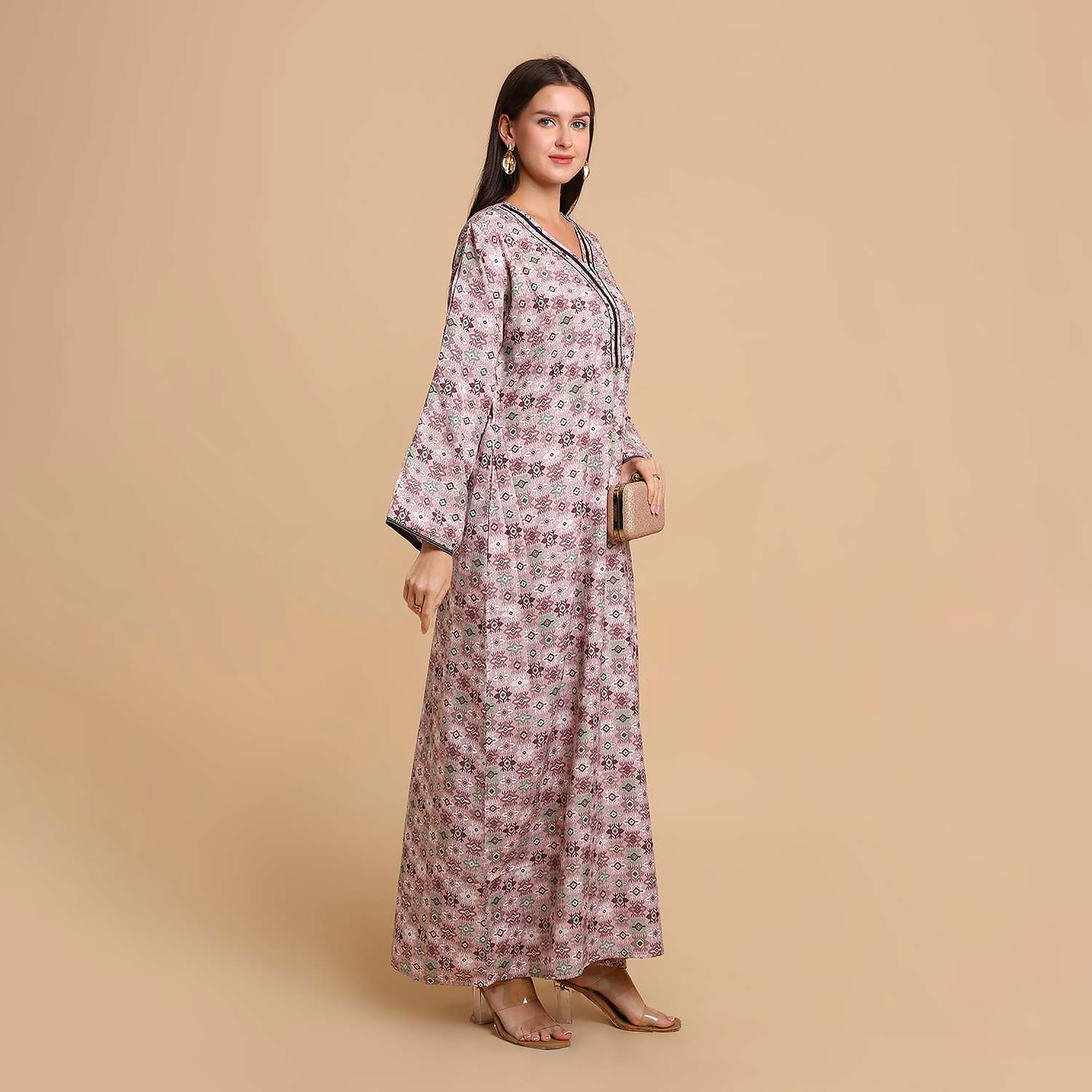 HanaandSara Geometric Print Women's Jalabiya-women-arabicclothing-jalabiyas-image-9
