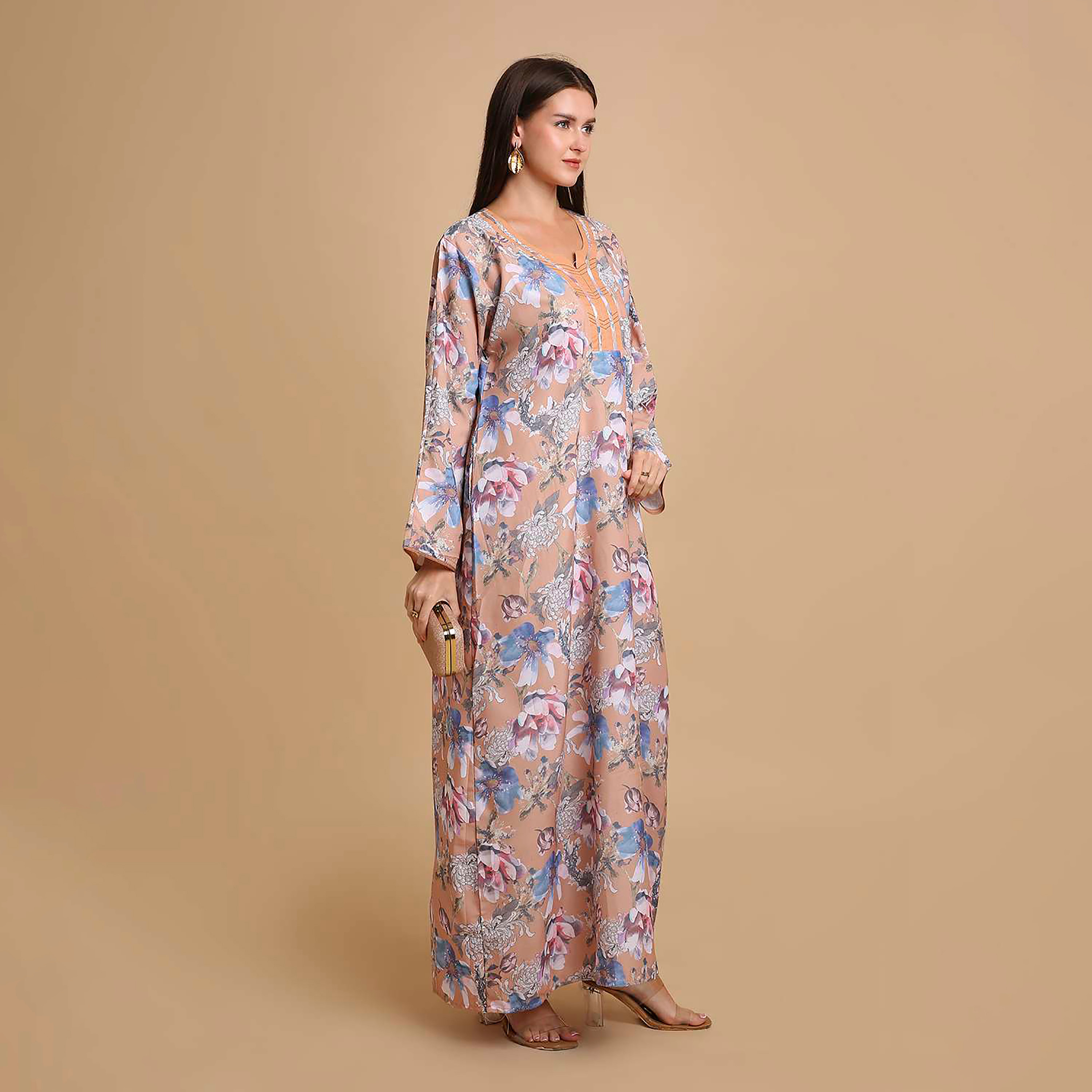 جلابية نسائية بطبعة ورود من هانا اند سارة-women-arabicclothing-jalabiyas-image-14