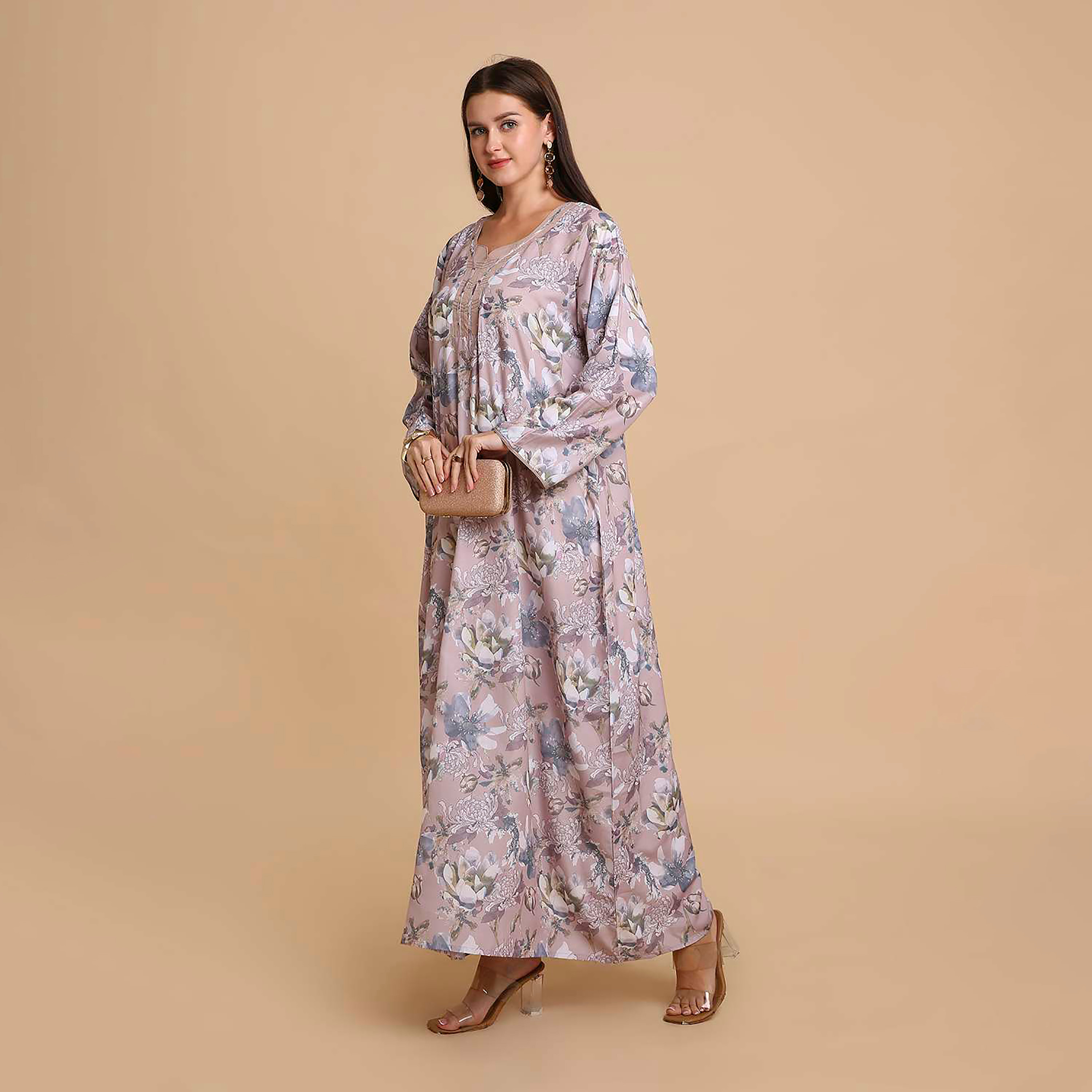 جلابية نسائية بطبعة ورود من هانا اند سارة-women-arabicclothing-jalabiyas-image-8
