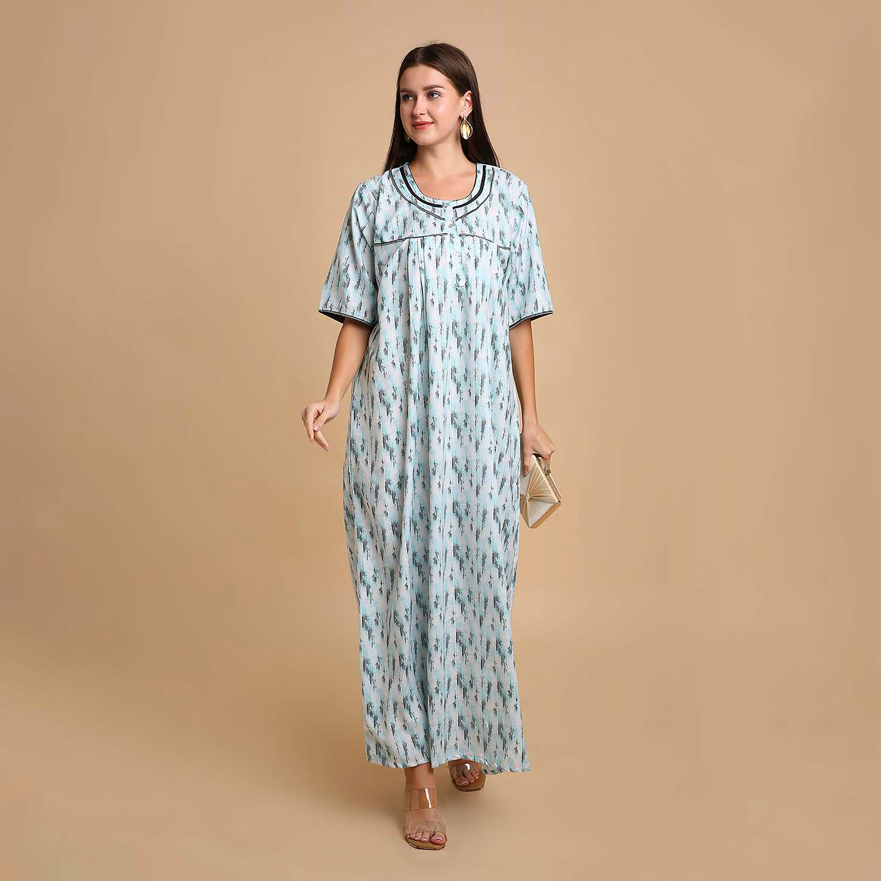جلابية نسائية بطبعة تجريدية من هنا آند سارة-women-arabicclothing-jalabiyas-image-11