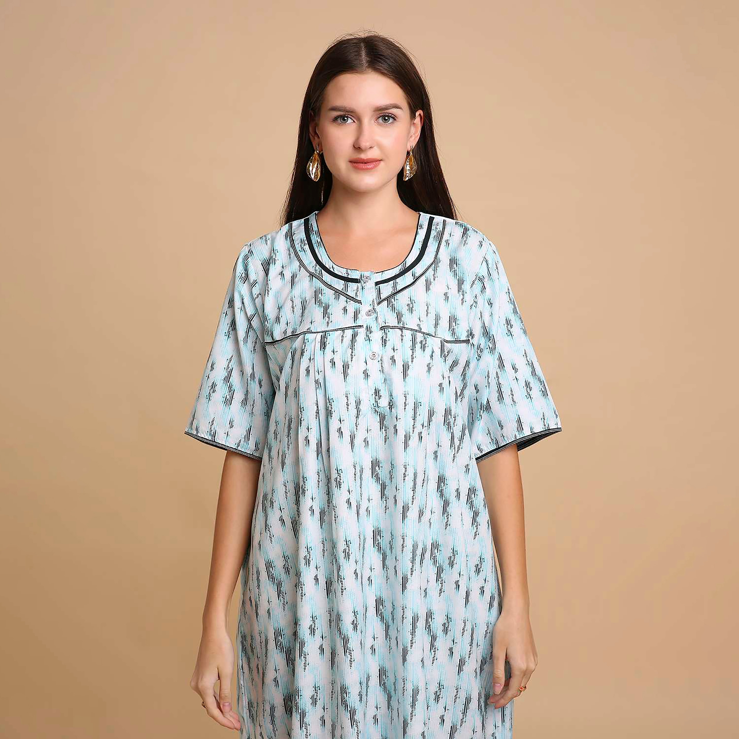 جلابية نسائية بطبعة تجريدية من هنا آند سارة-women-arabicclothing-jalabiyas-image-12