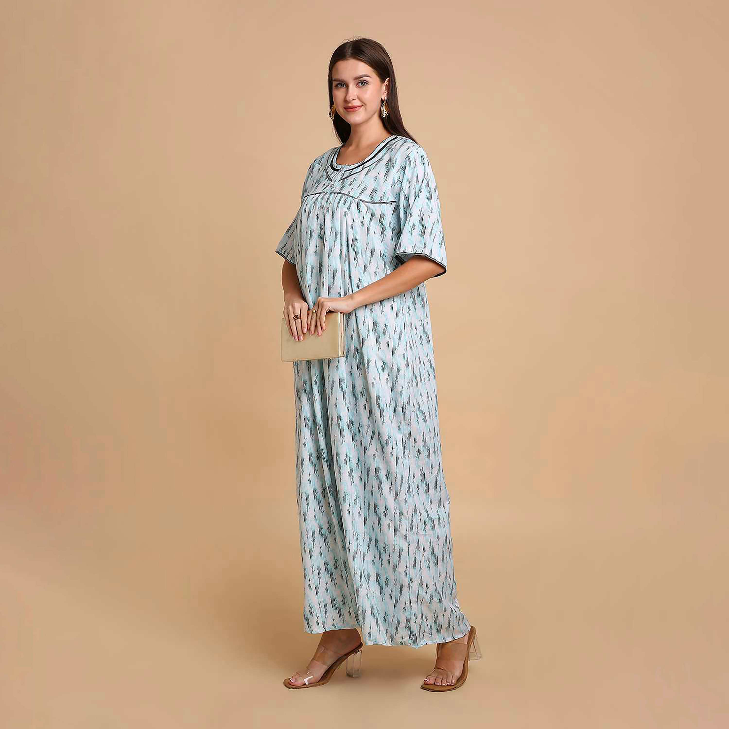 جلابية نسائية بطبعة تجريدية من هنا آند سارة-women-arabicclothing-jalabiyas-image-13