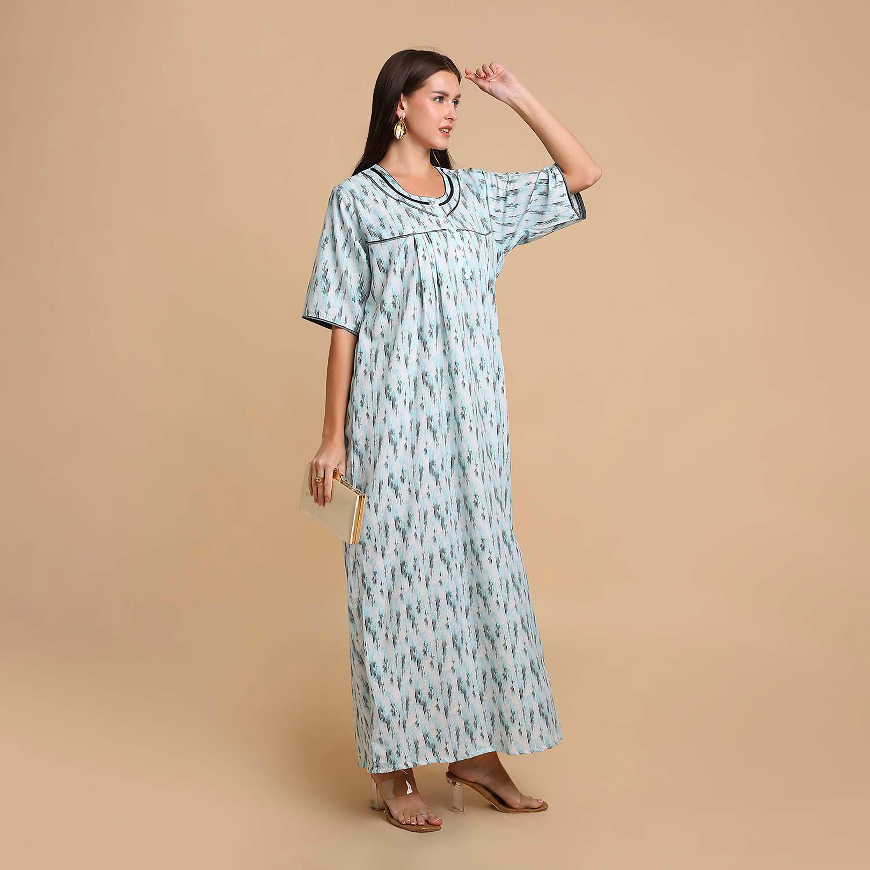 جلابية نسائية بطبعة تجريدية من هنا آند سارة-women-arabicclothing-jalabiyas-image-4
