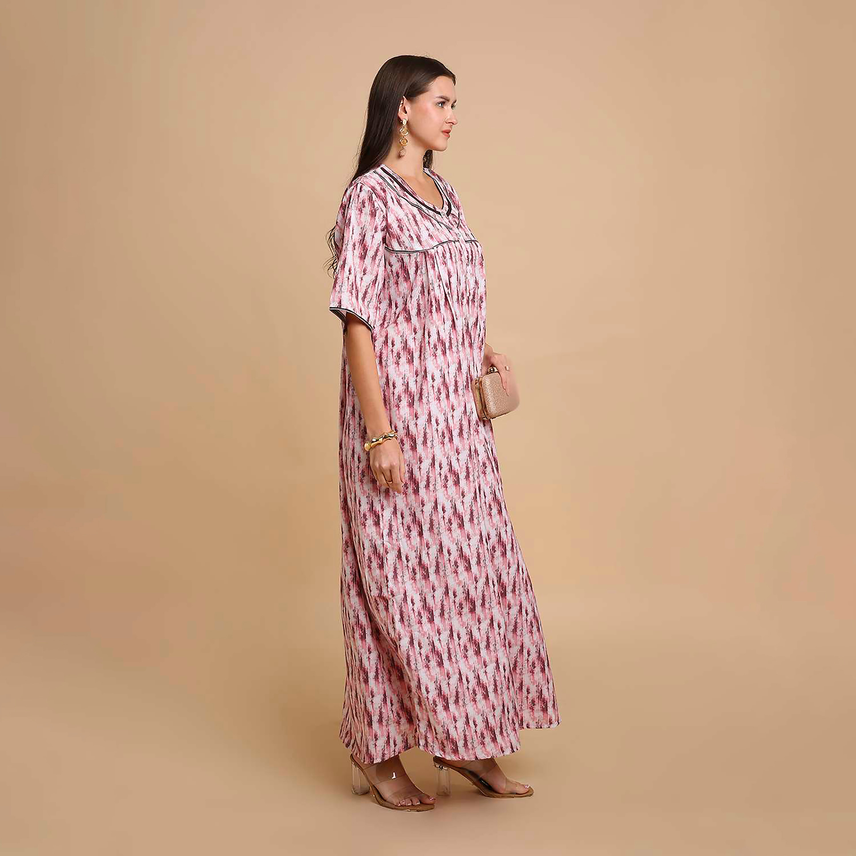 جلابية نسائية بطبعة تجريدية من هنا آند سارة-women-arabicclothing-jalabiyas-image-9