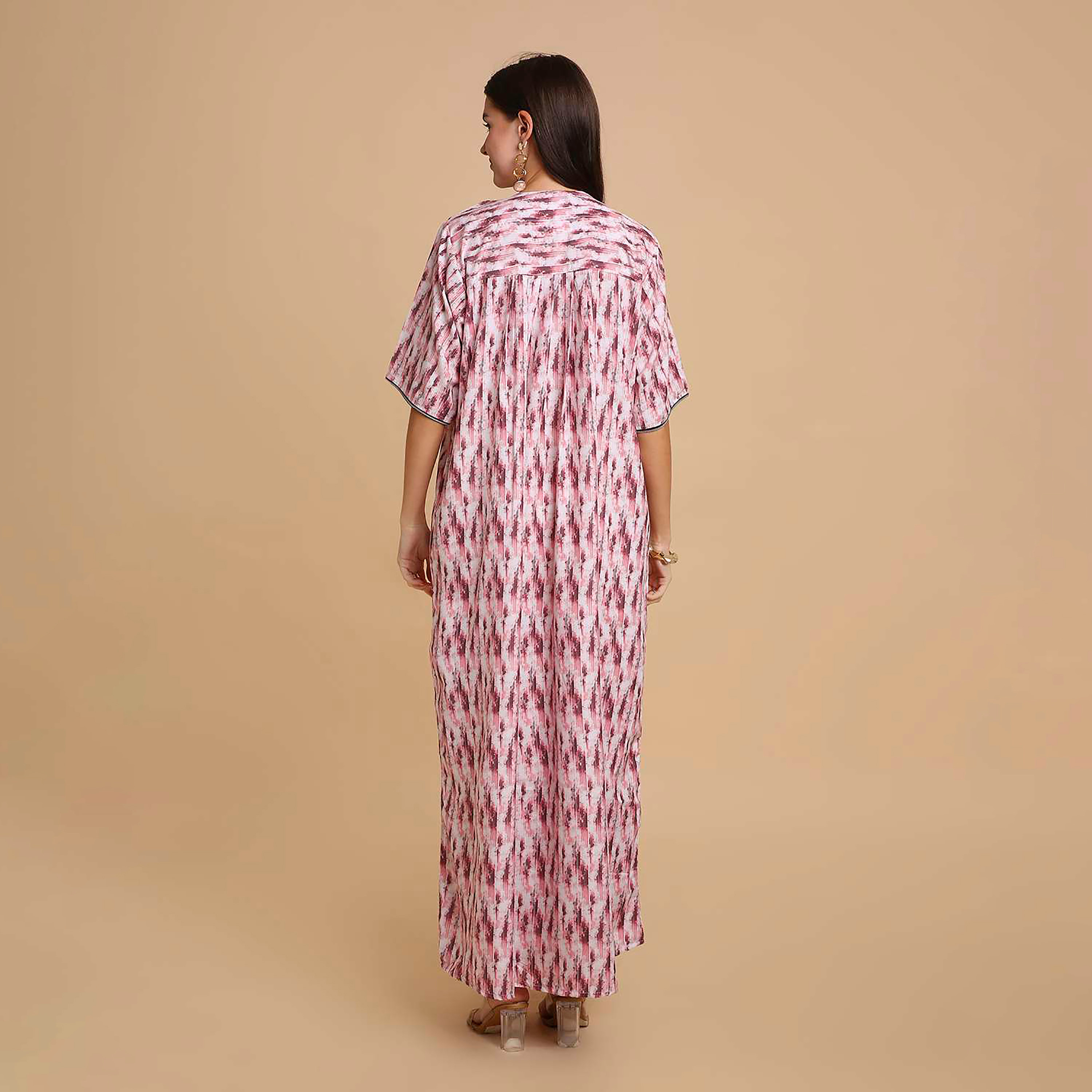 جلابية نسائية بطبعة تجريدية من هنا آند سارة-women-arabicclothing-jalabiyas-image-10