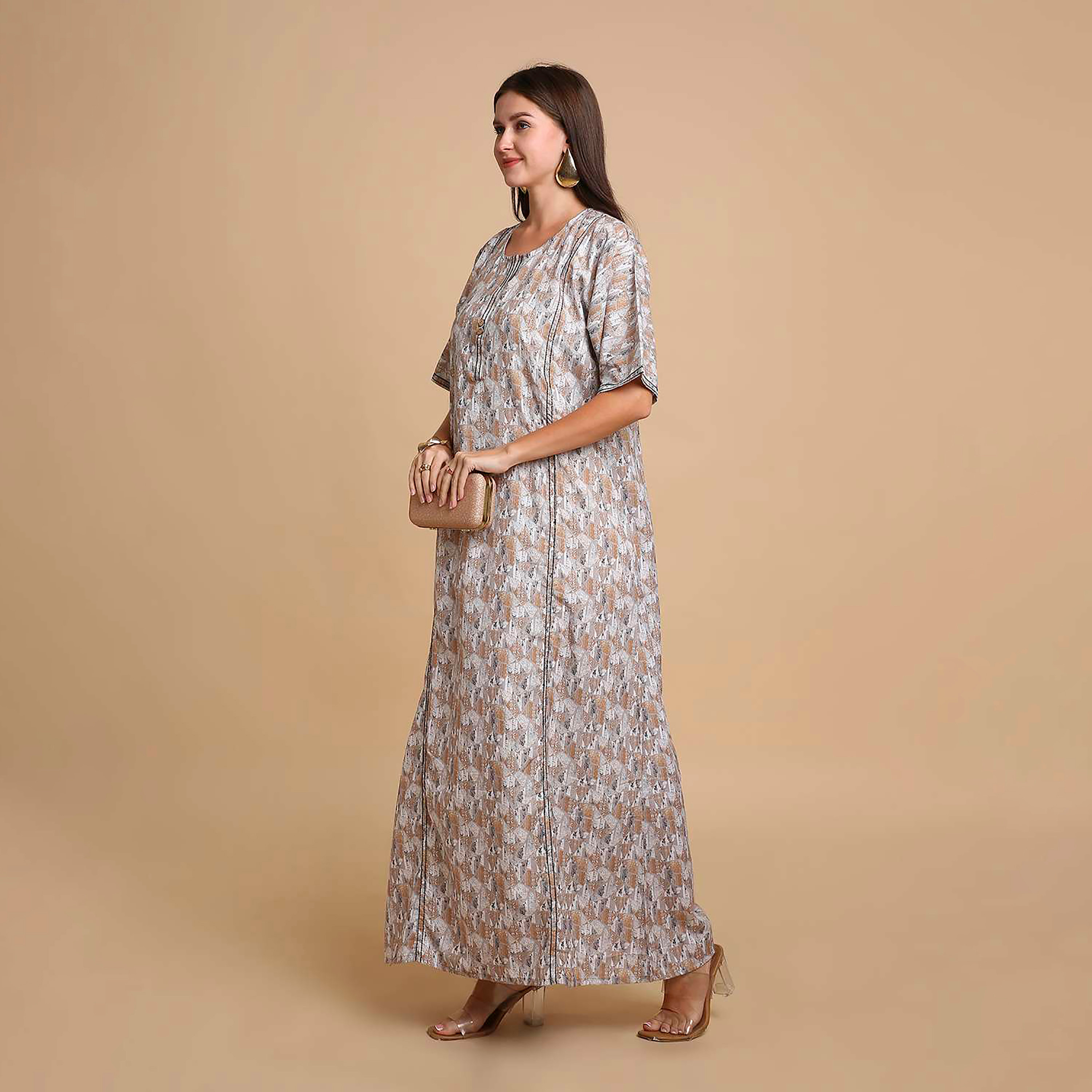 جلابية نسائية بطبعة أشكال هندسية من هانا اند سارة-women-arabicclothing-jalabiyas-image-3