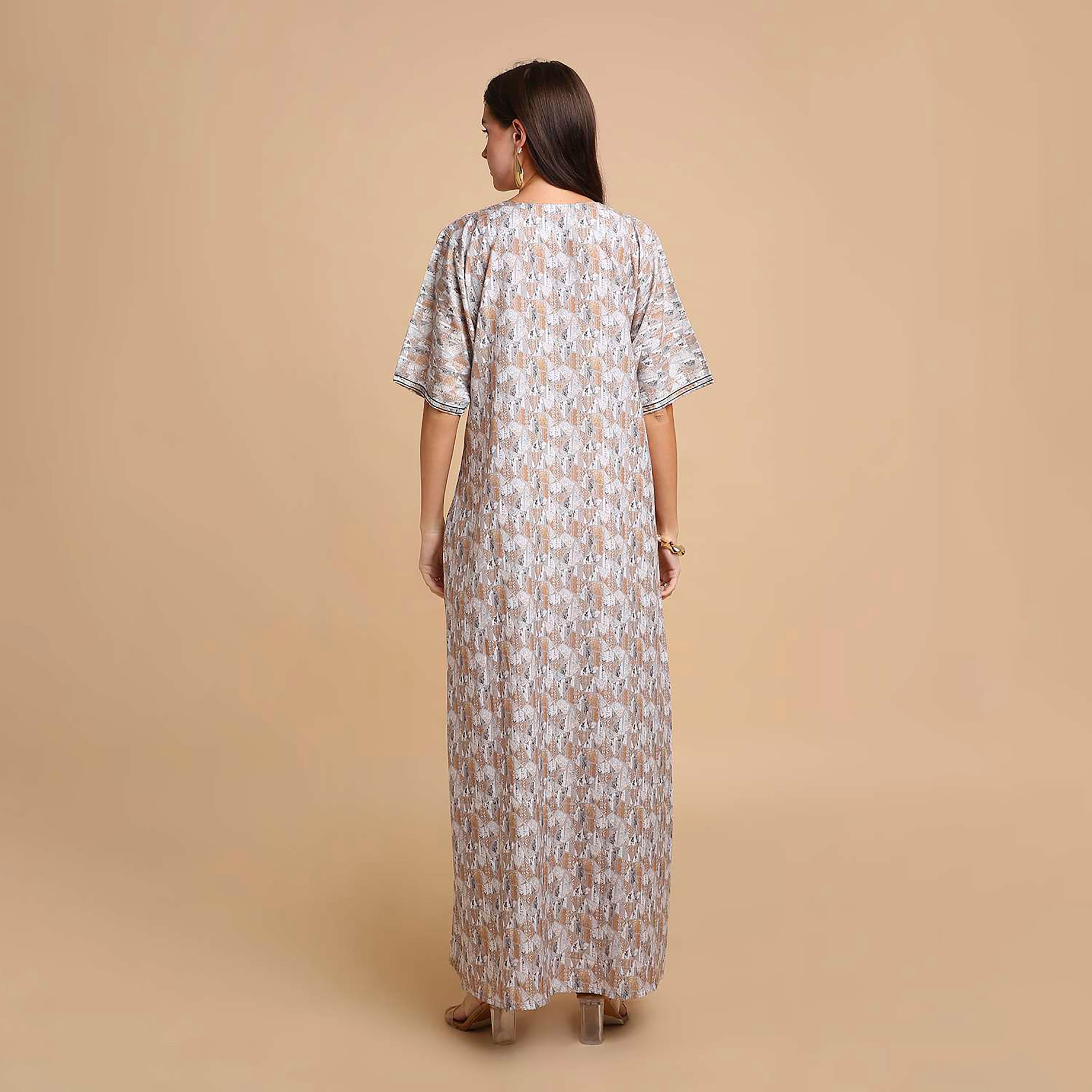 جلابية نسائية بطبعة أشكال هندسية من هانا اند سارة-women-arabicclothing-jalabiyas-image-5