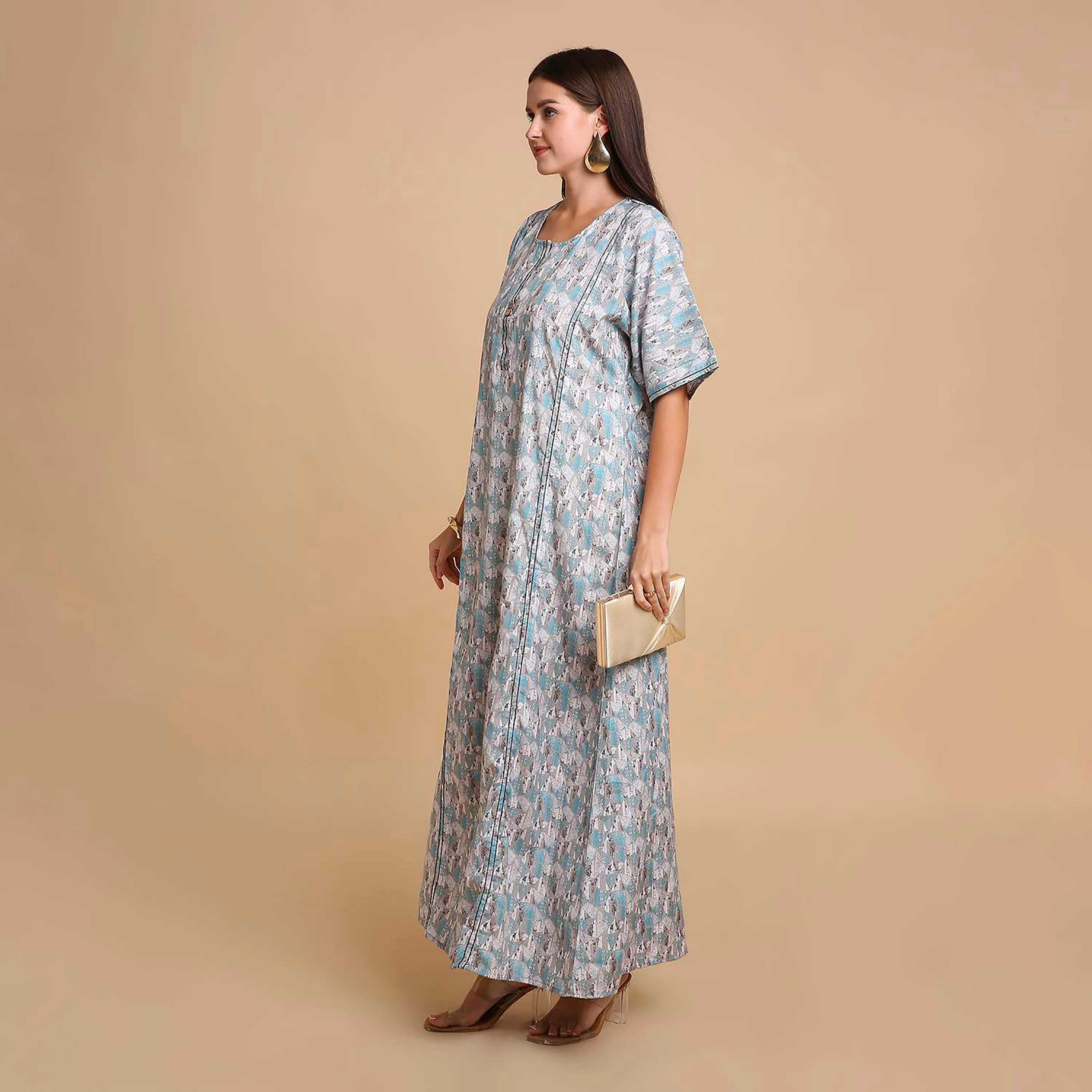جلابية نسائية بطبعة أشكال هندسية من هانا اند سارة-women-arabicclothing-jalabiyas-image-8