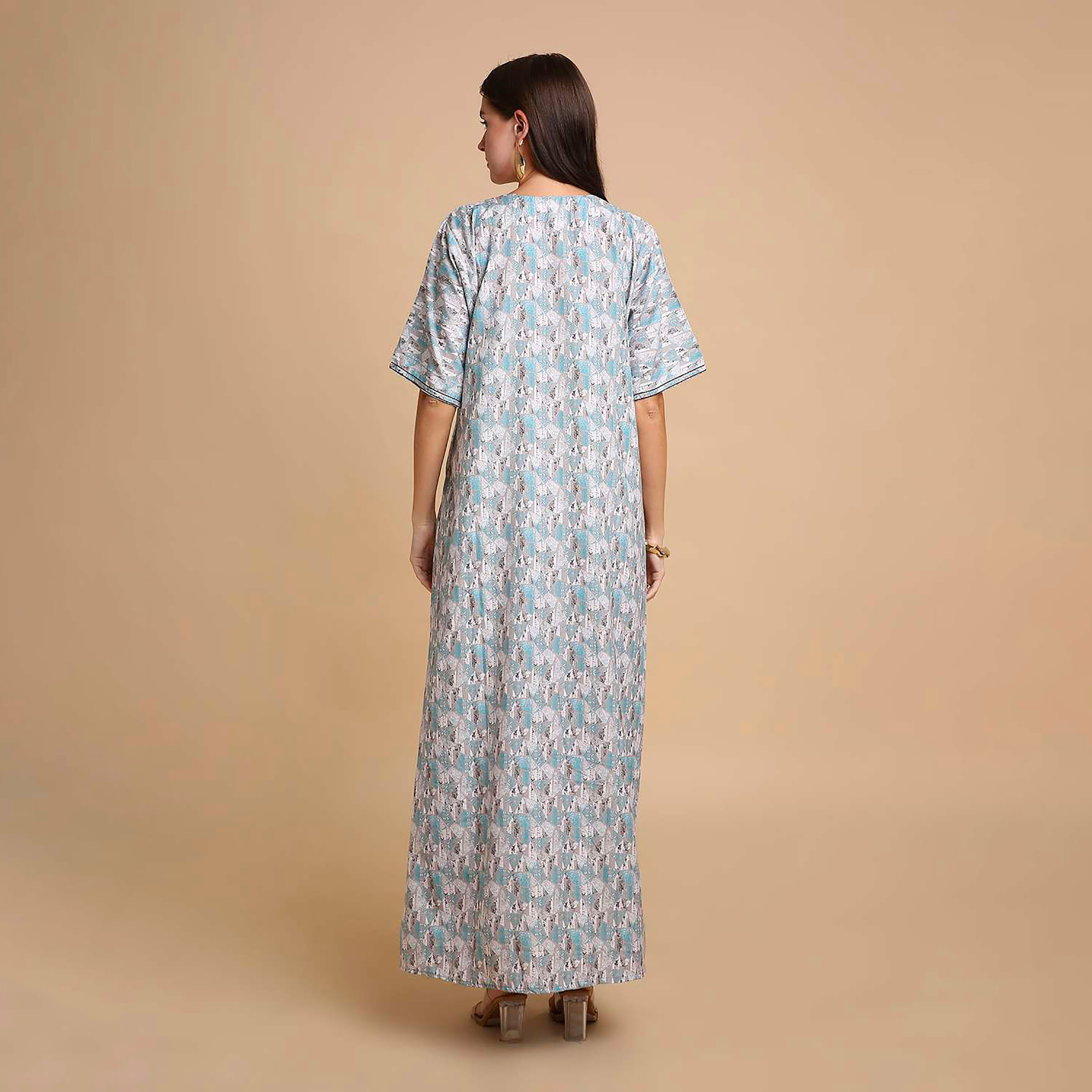 جلابية نسائية بطبعة أشكال هندسية من هانا اند سارة-women-arabicclothing-jalabiyas-image-10