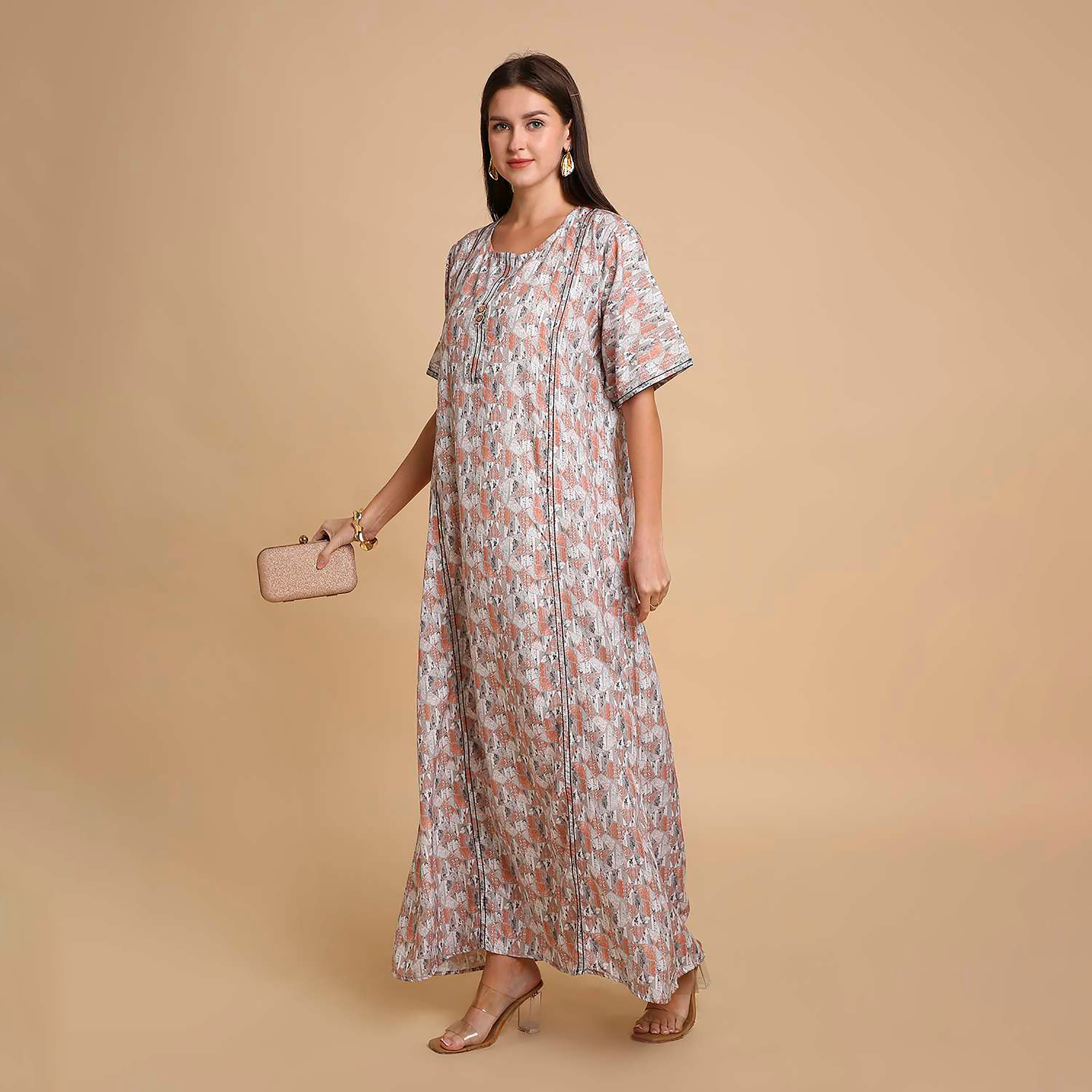 جلابية نسائية بطبعة أشكال هندسية من هانا اند سارة-women-arabicclothing-jalabiyas-image-13