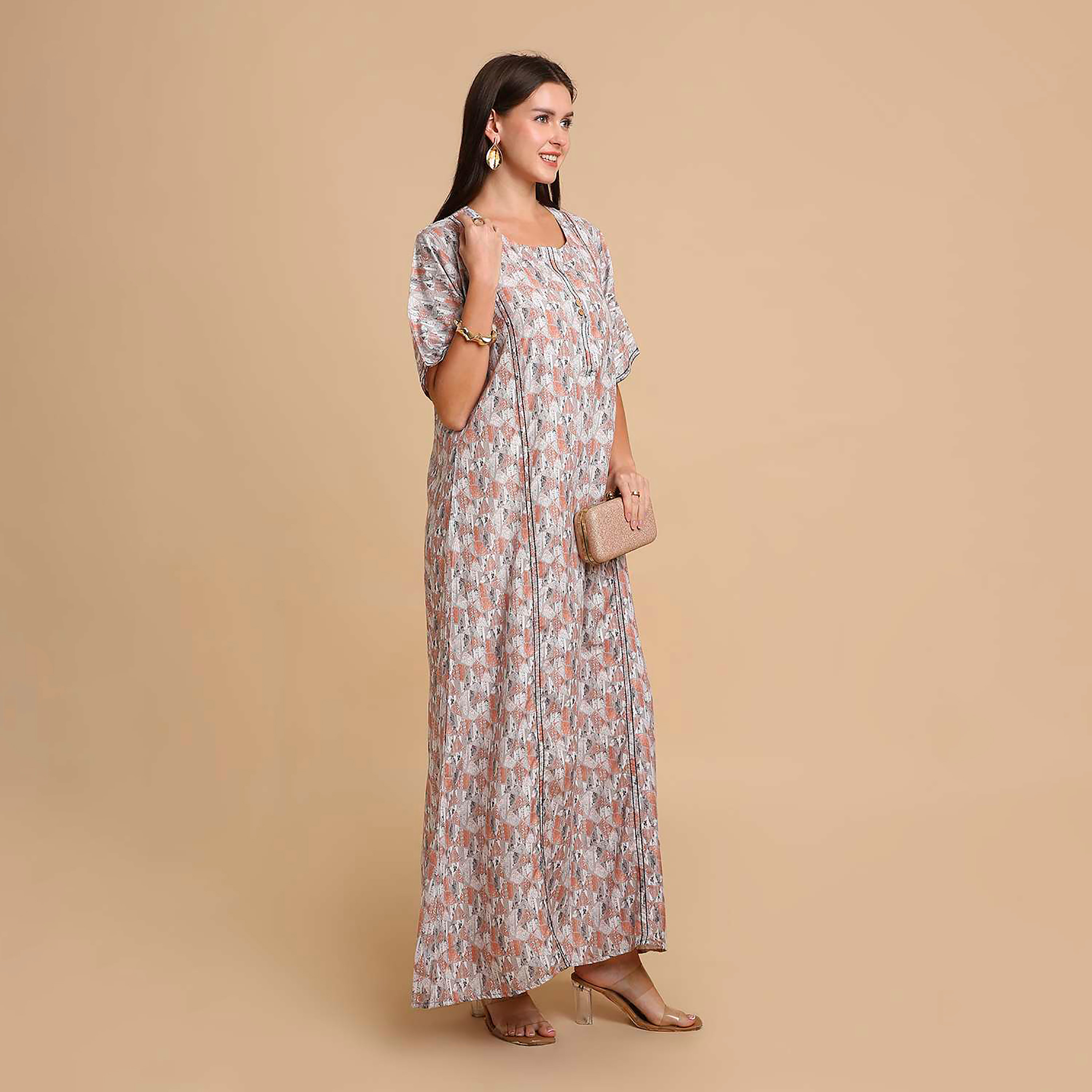 جلابية نسائية بطبعة أشكال هندسية من هانا اند سارة-women-arabicclothing-jalabiyas-image-14