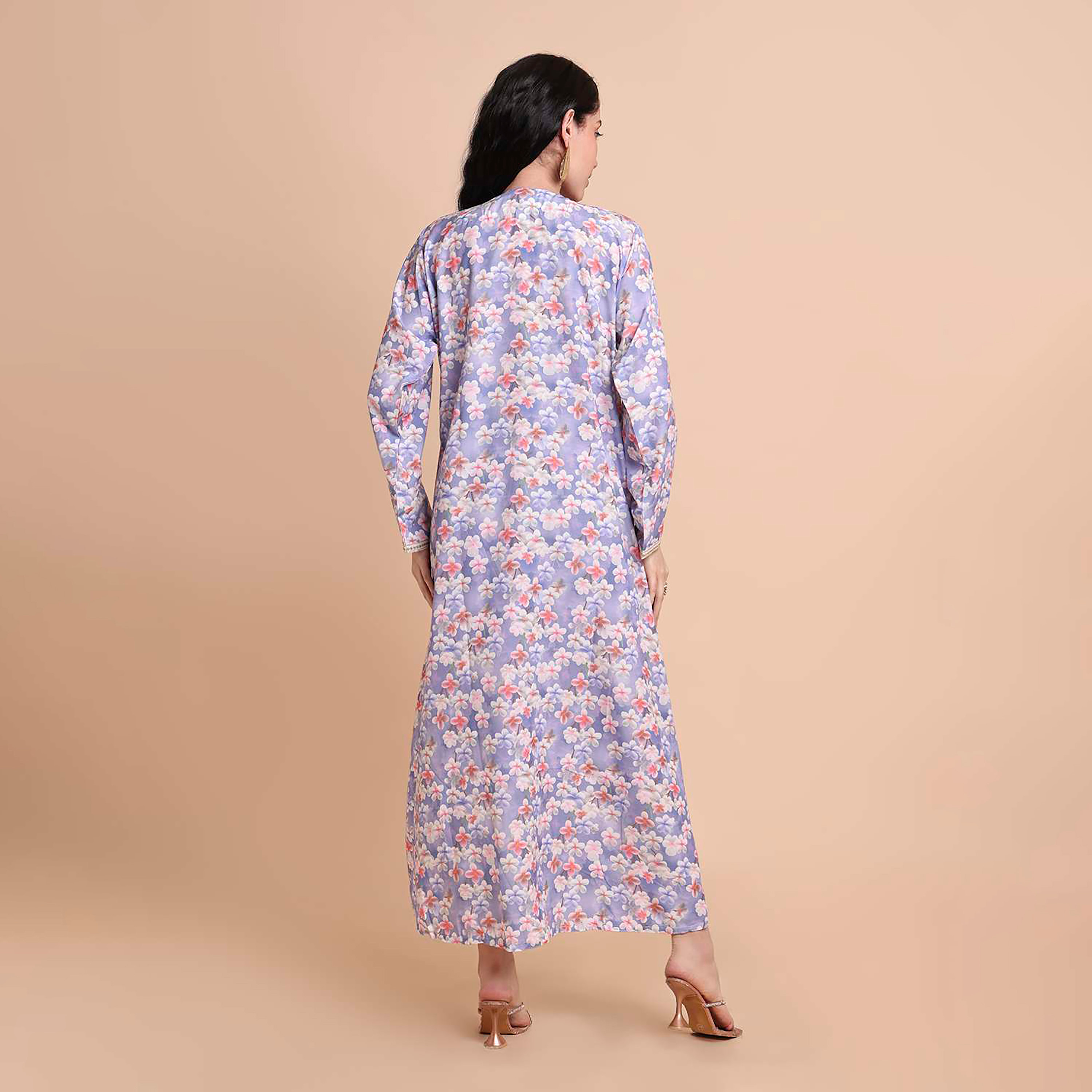 جلابية نسائية مطرزة بنقشة زهور من هنا اند سارة-women-arabicclothing-jalabiyas-image-5