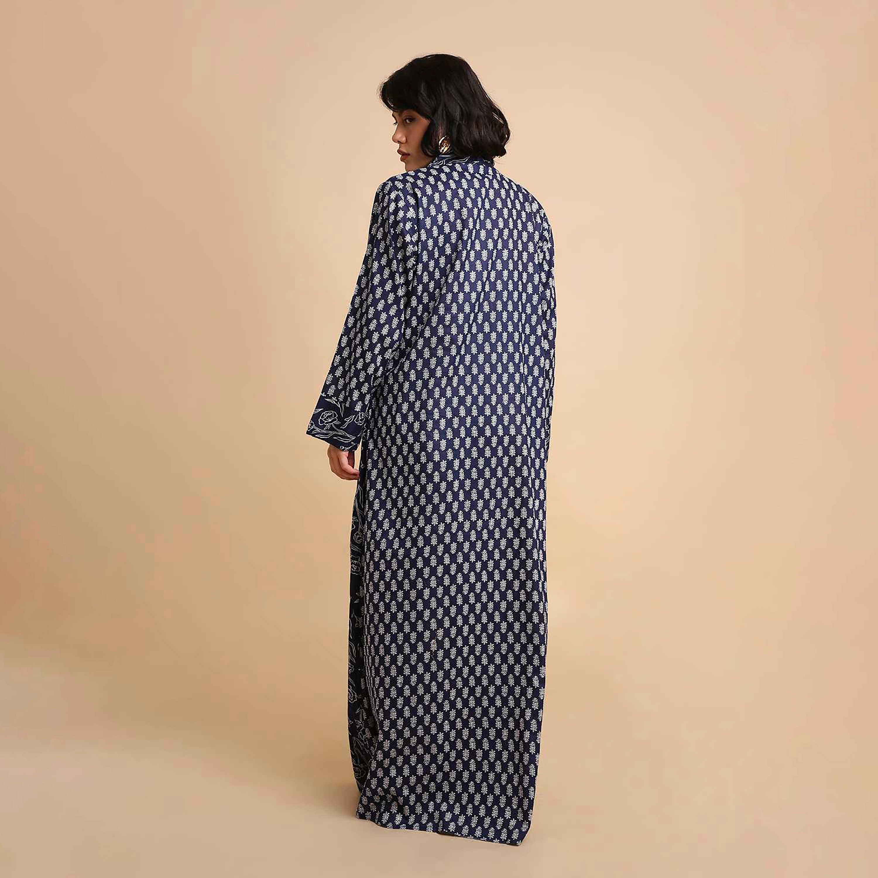 HanaandSara Floral Booti Print Square Neck Cotton Women's Jalabiya-women-arabicclothing-jalabiyas-image-5