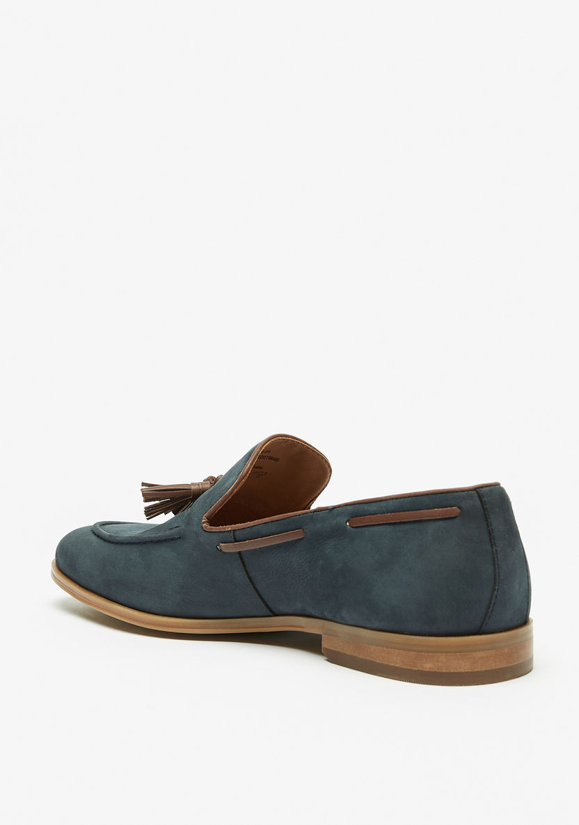 Duchini Men's Leather Slip-On Moccasins with Tassel Detail-Moccasins-image-2