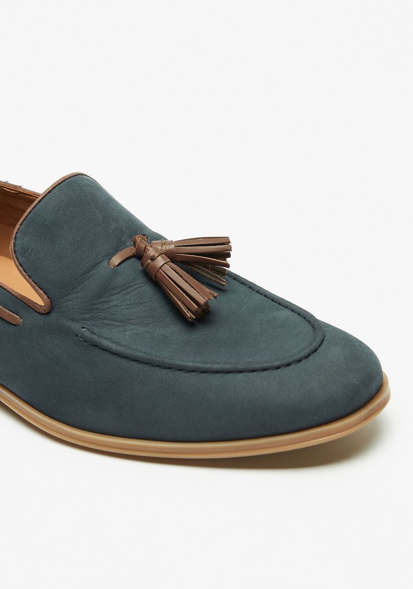 Duchini Men's Leather Slip-On Moccasins with Tassel Detail-Moccasins-image-6