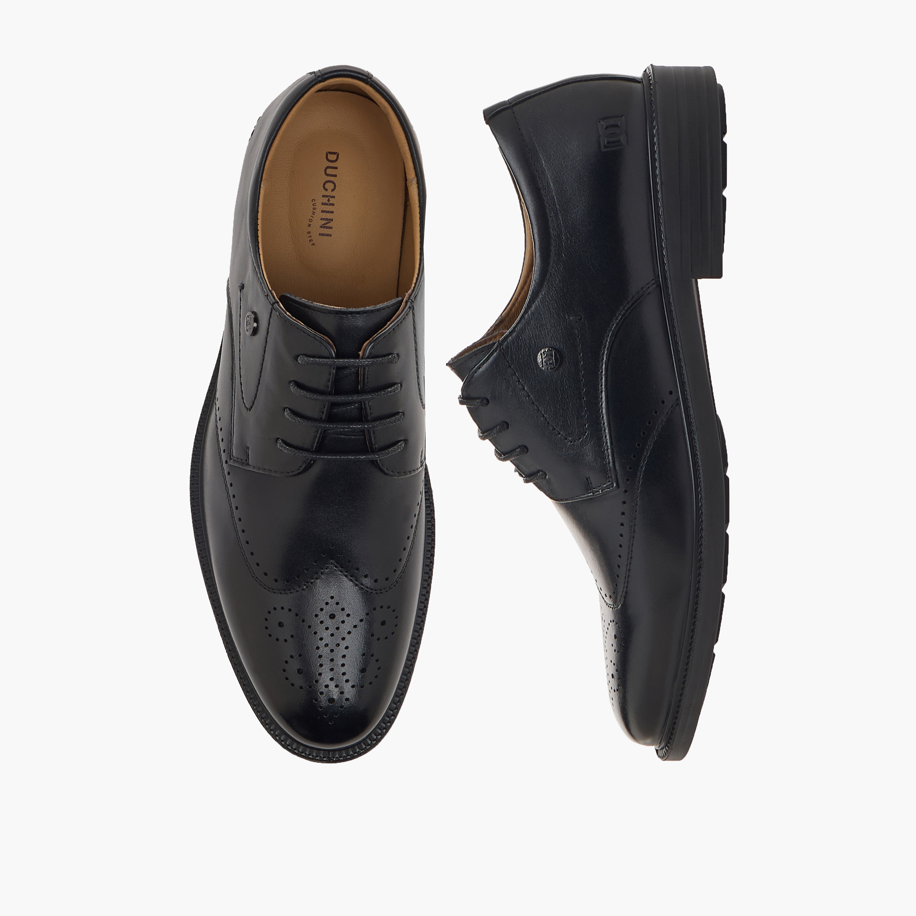 Duchini Men Lace-Up Leather Derby Shoes-men-shoes-formalshoes-image-1