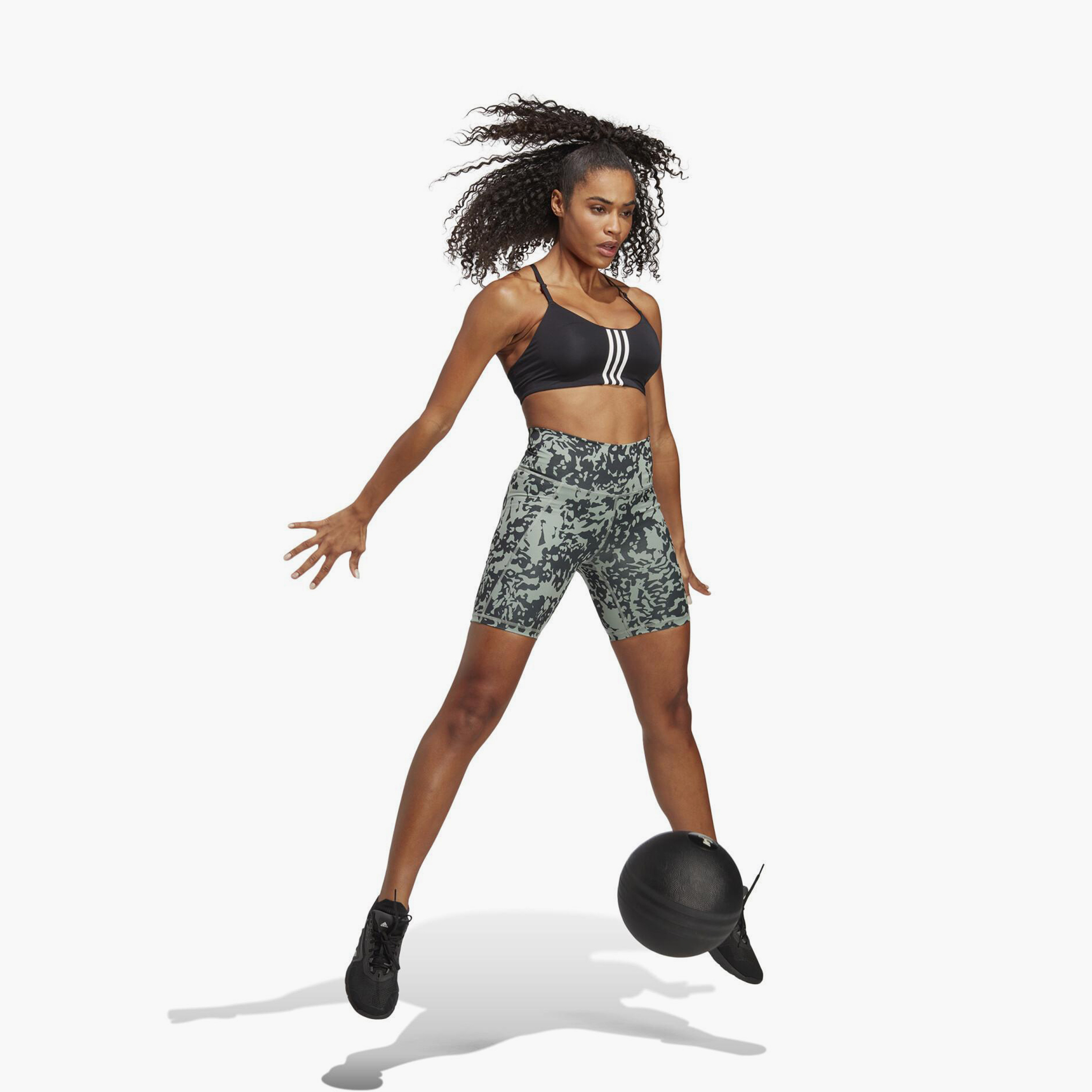 Adidas Opt Print Sh Women Printed Tights-women-clothing-bottoms-leggings-image-2